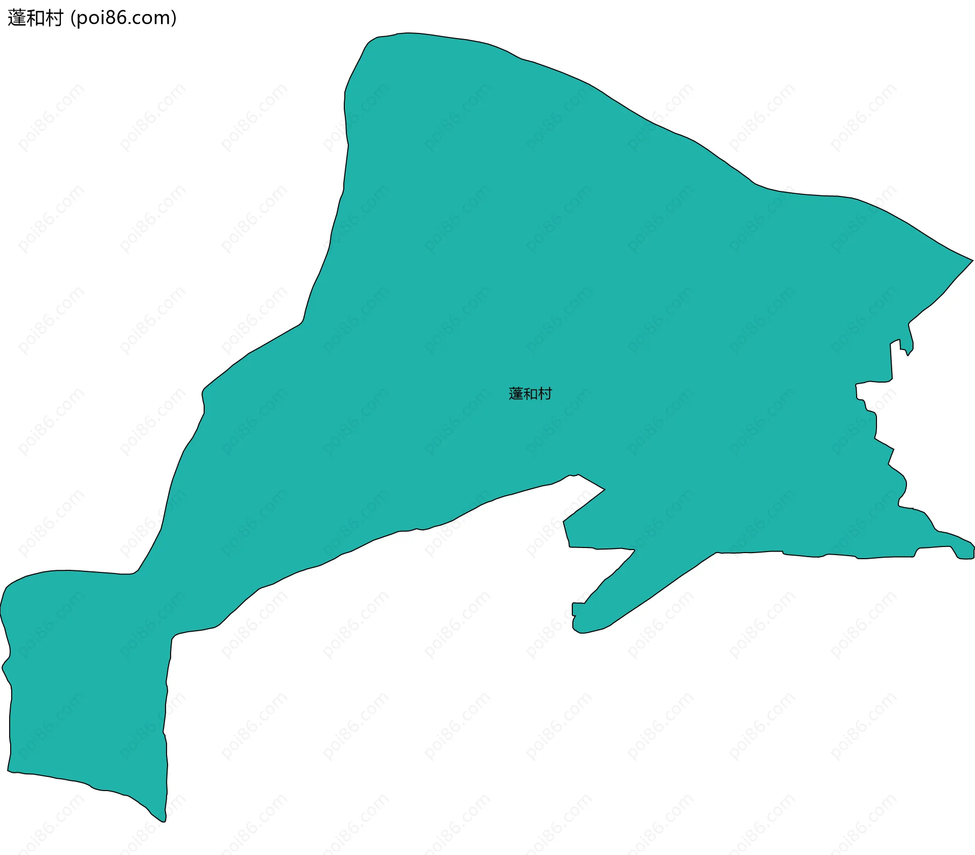 蓬和村边界地图