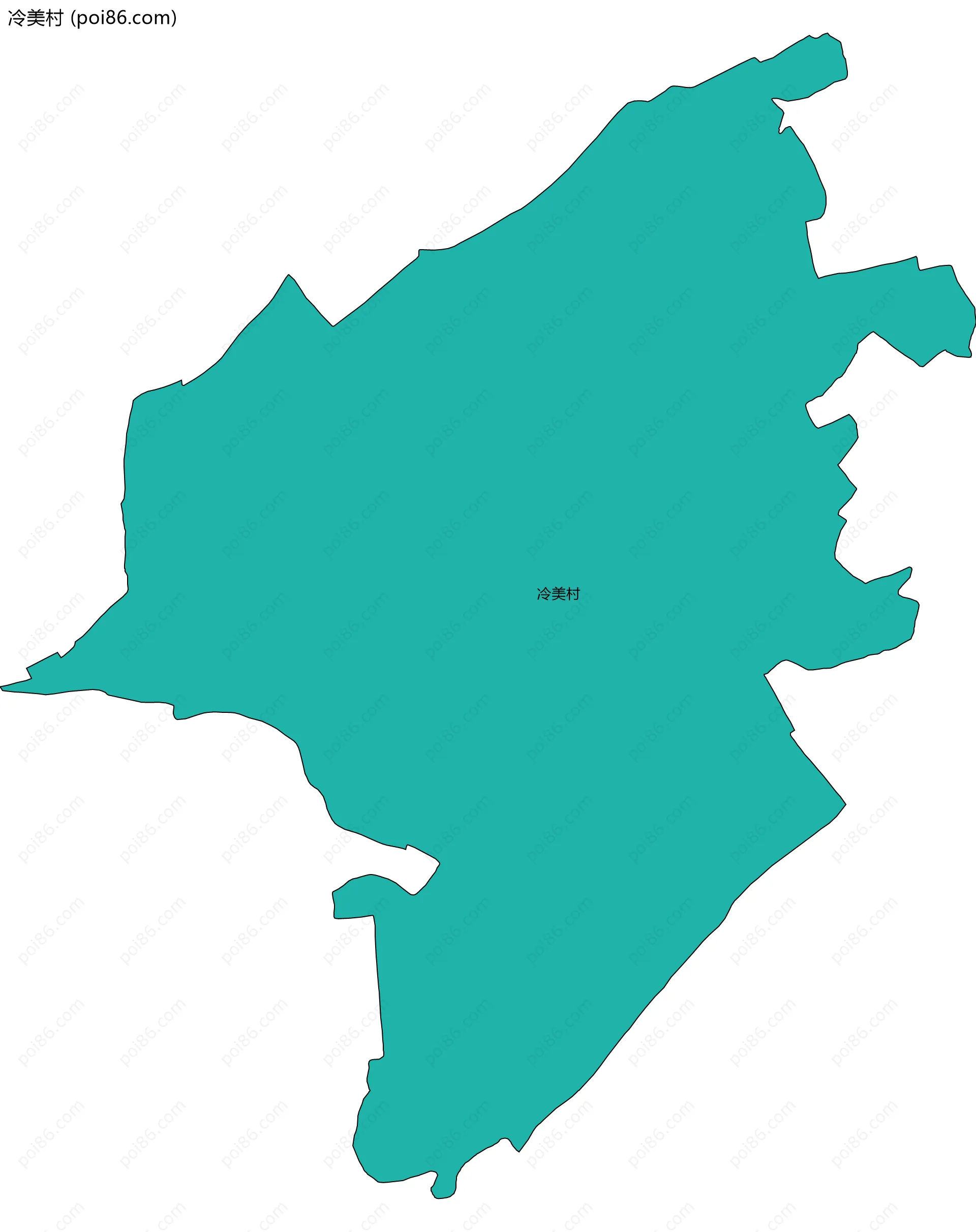 冷美村边界地图