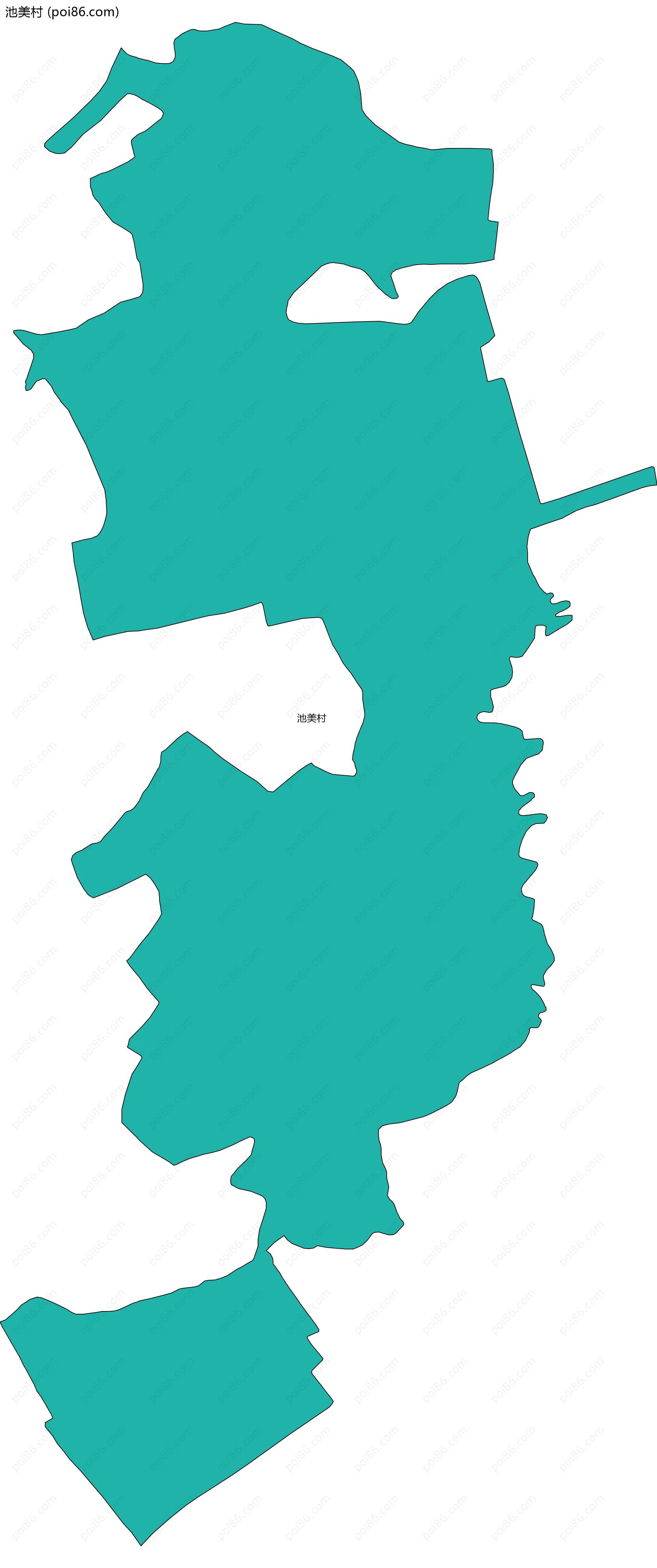 池美村边界地图