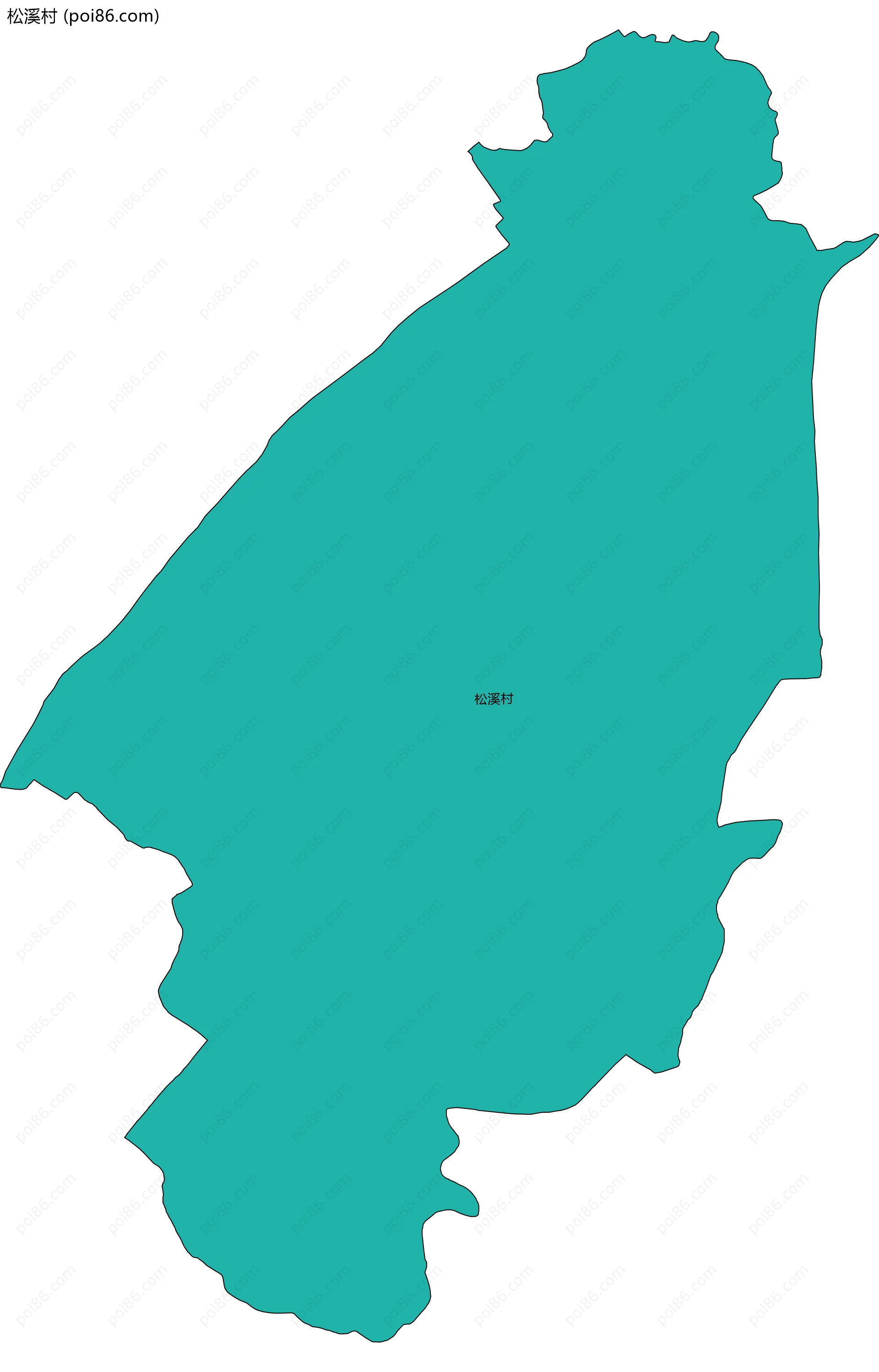 松溪村边界地图
