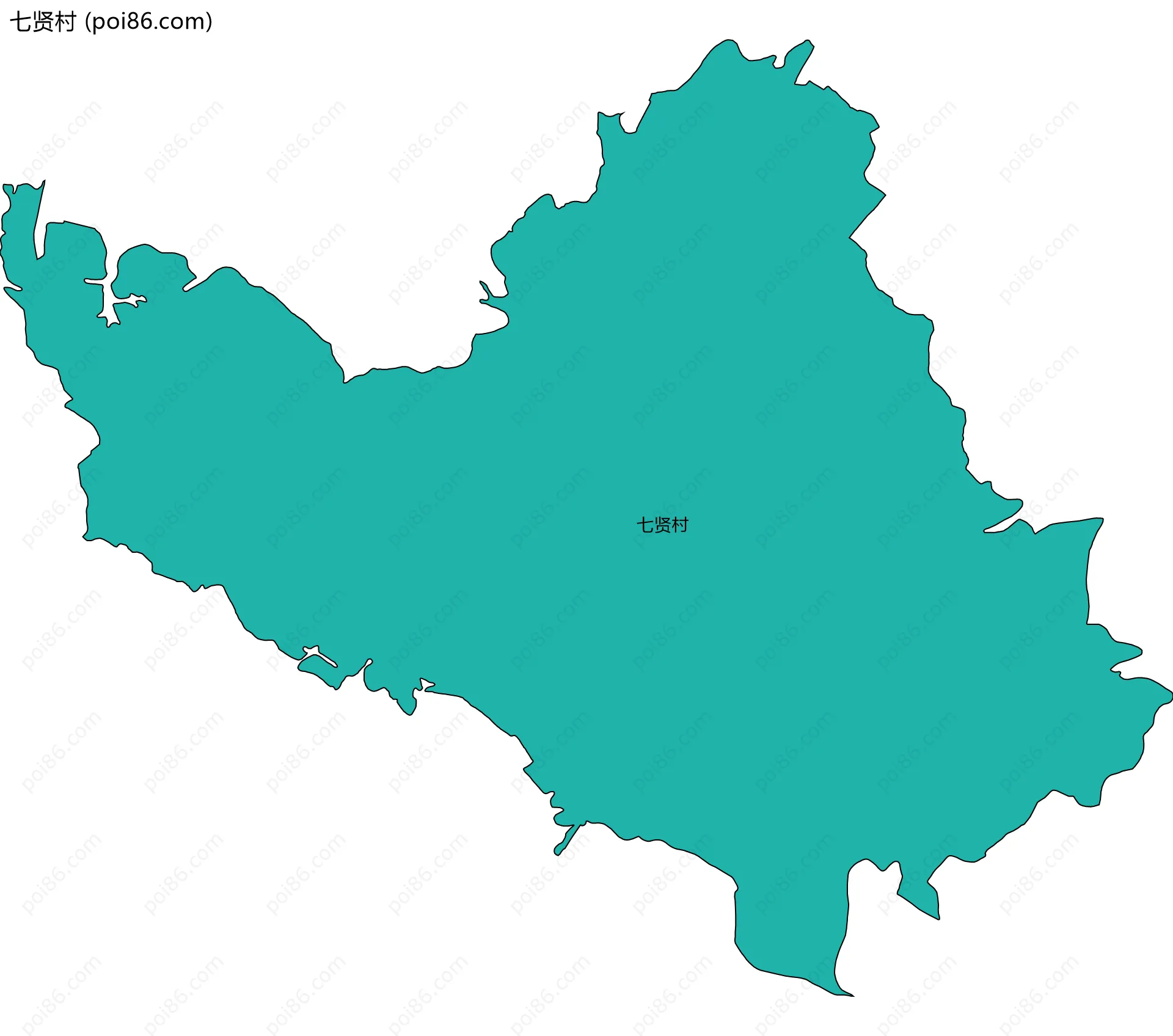 七贤村边界地图
