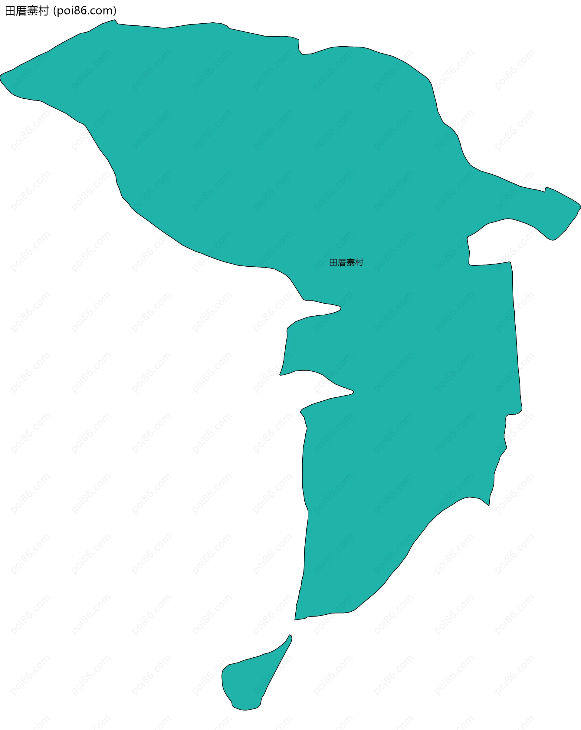 田厝寨村边界地图