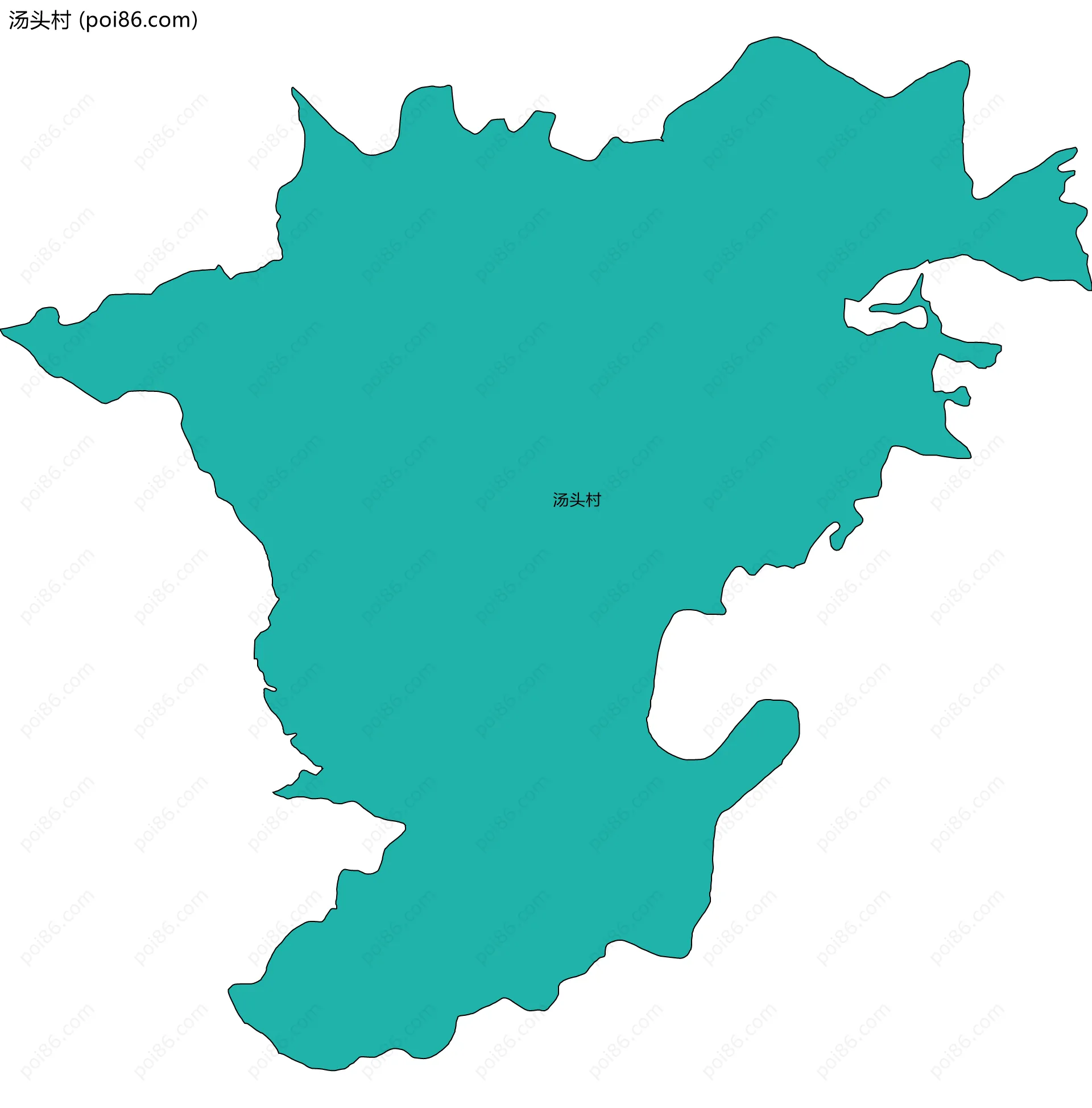 汤头村边界地图