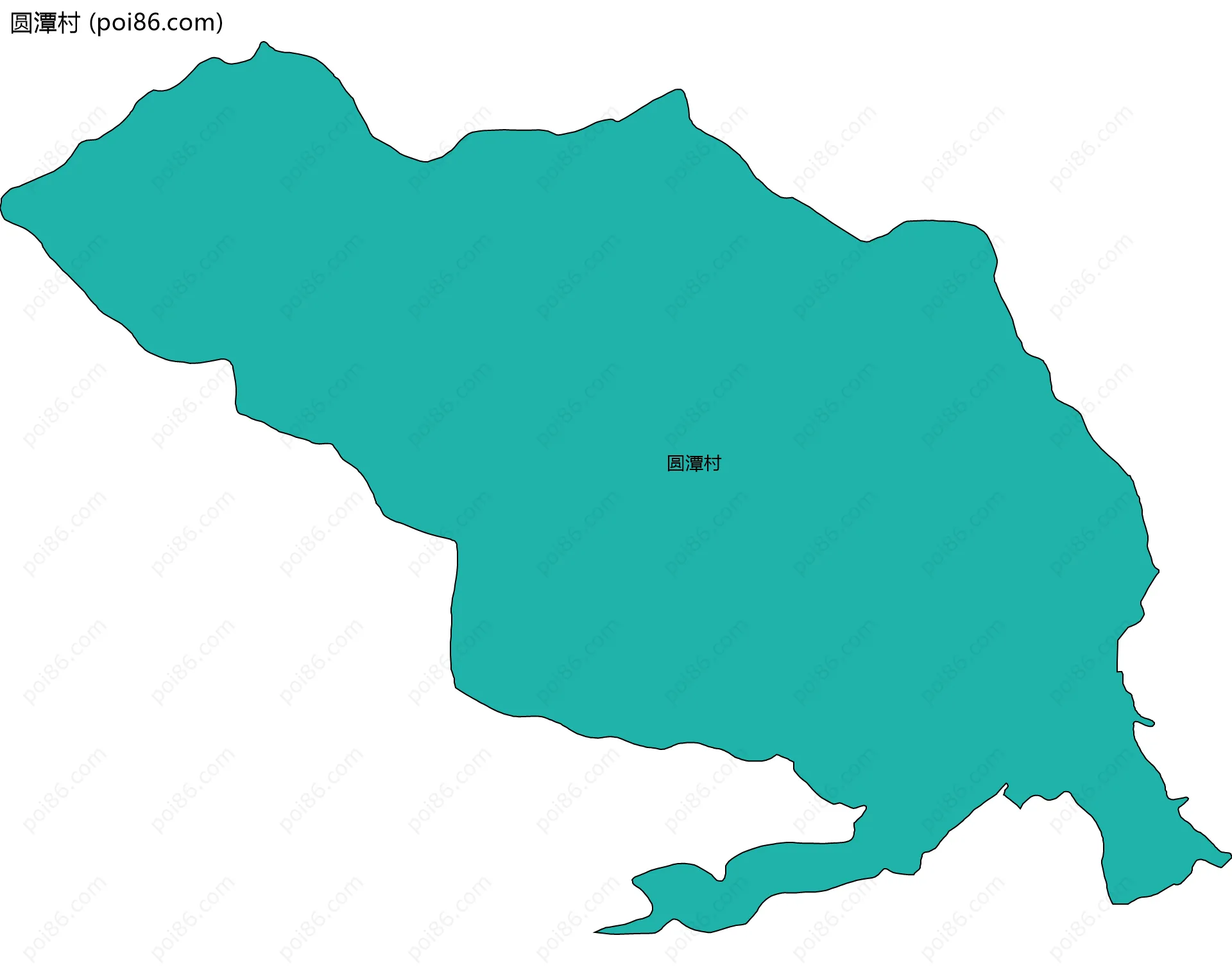 圆潭村边界地图