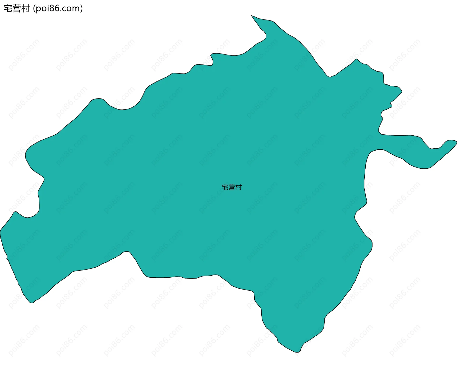 宅营村边界地图