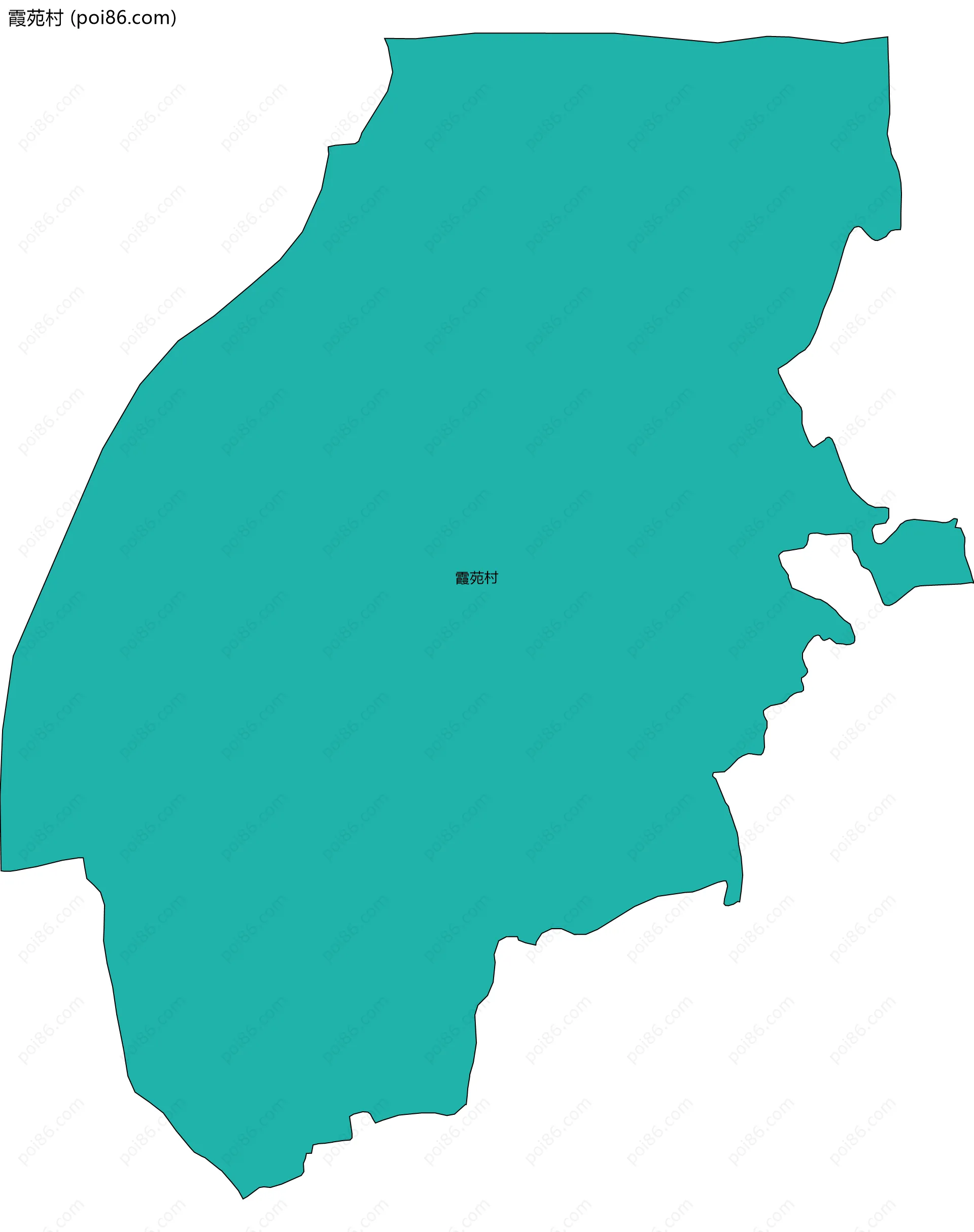 霞苑村边界地图