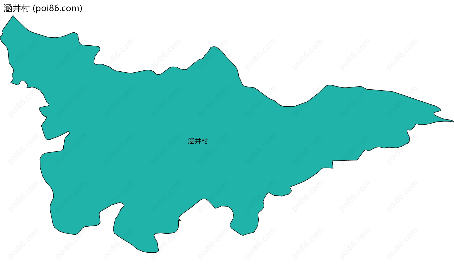 涵井村边界地图