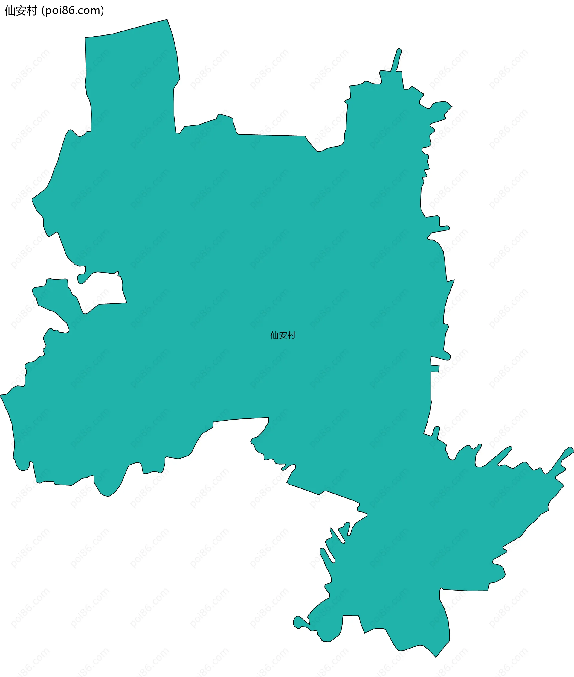 仙安村边界地图