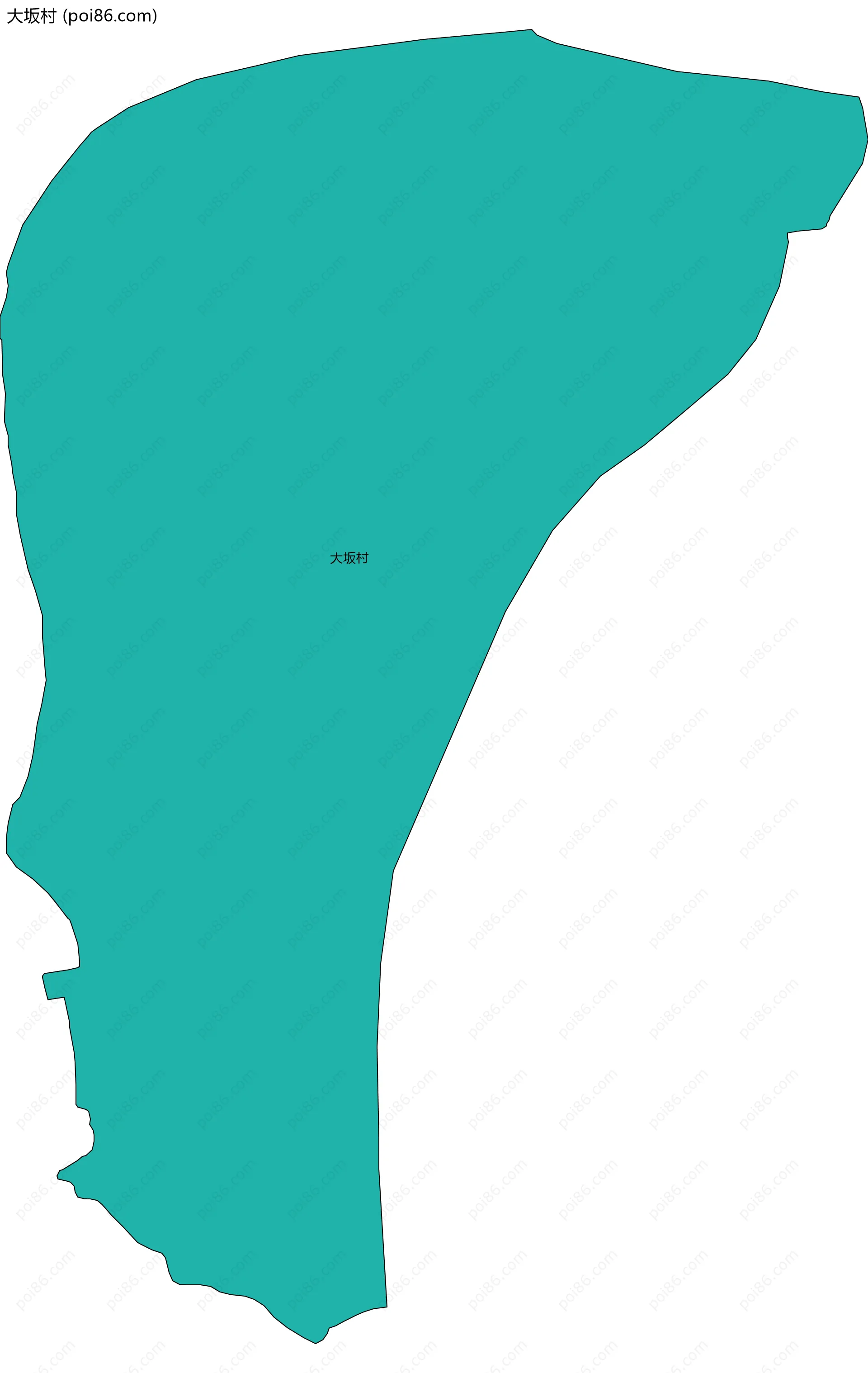 大坂村边界地图