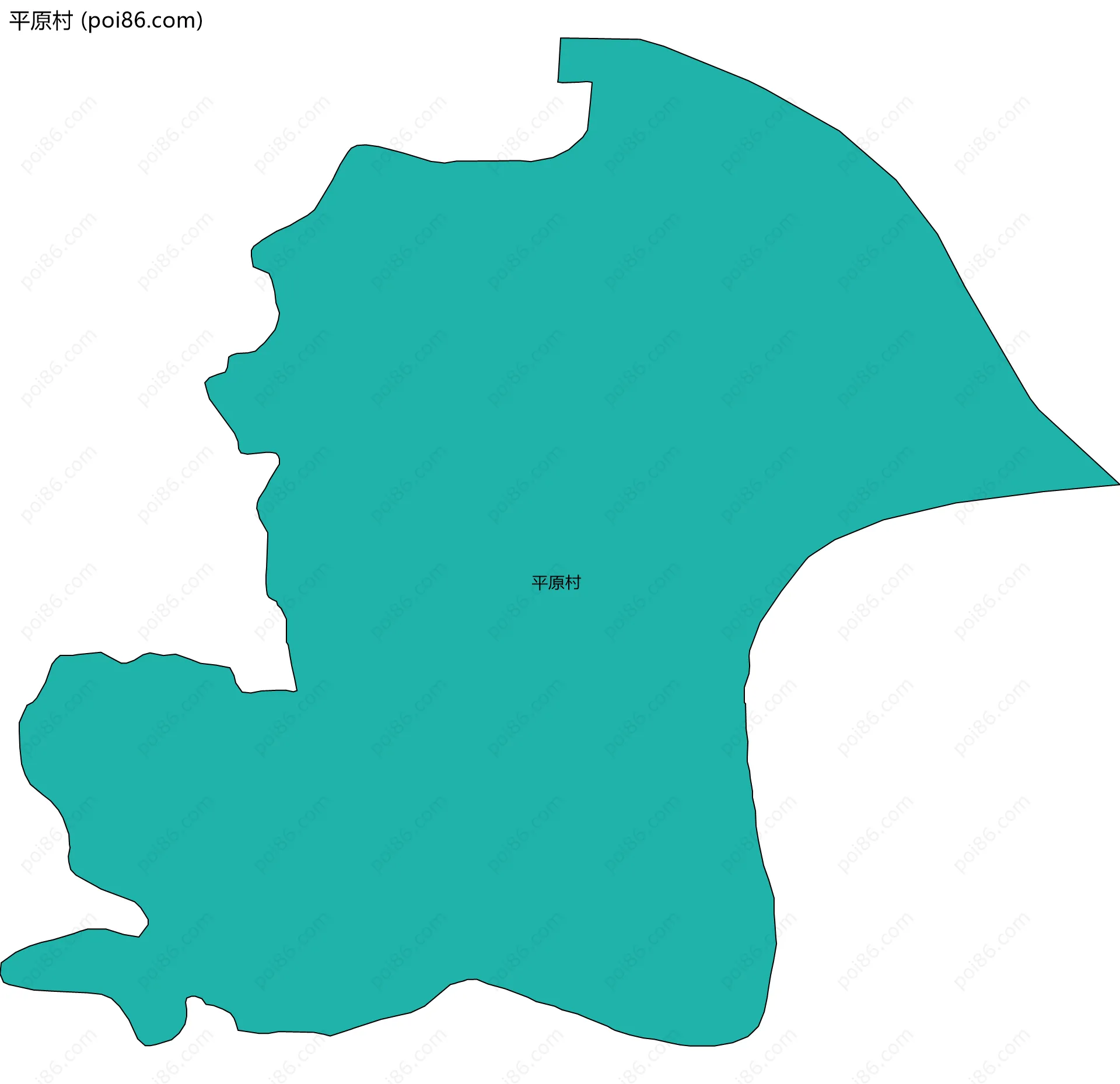 平原村边界地图