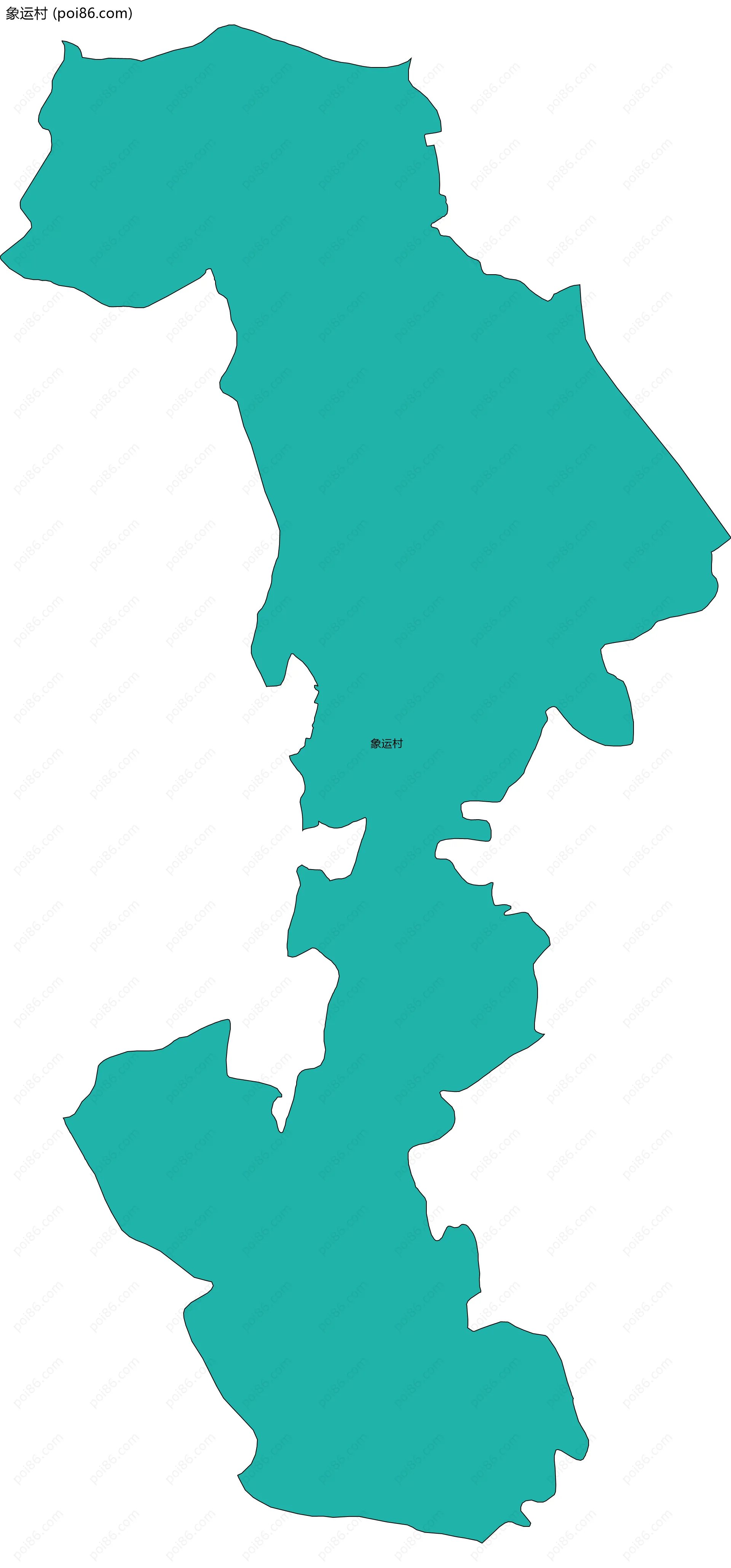 象运村边界地图