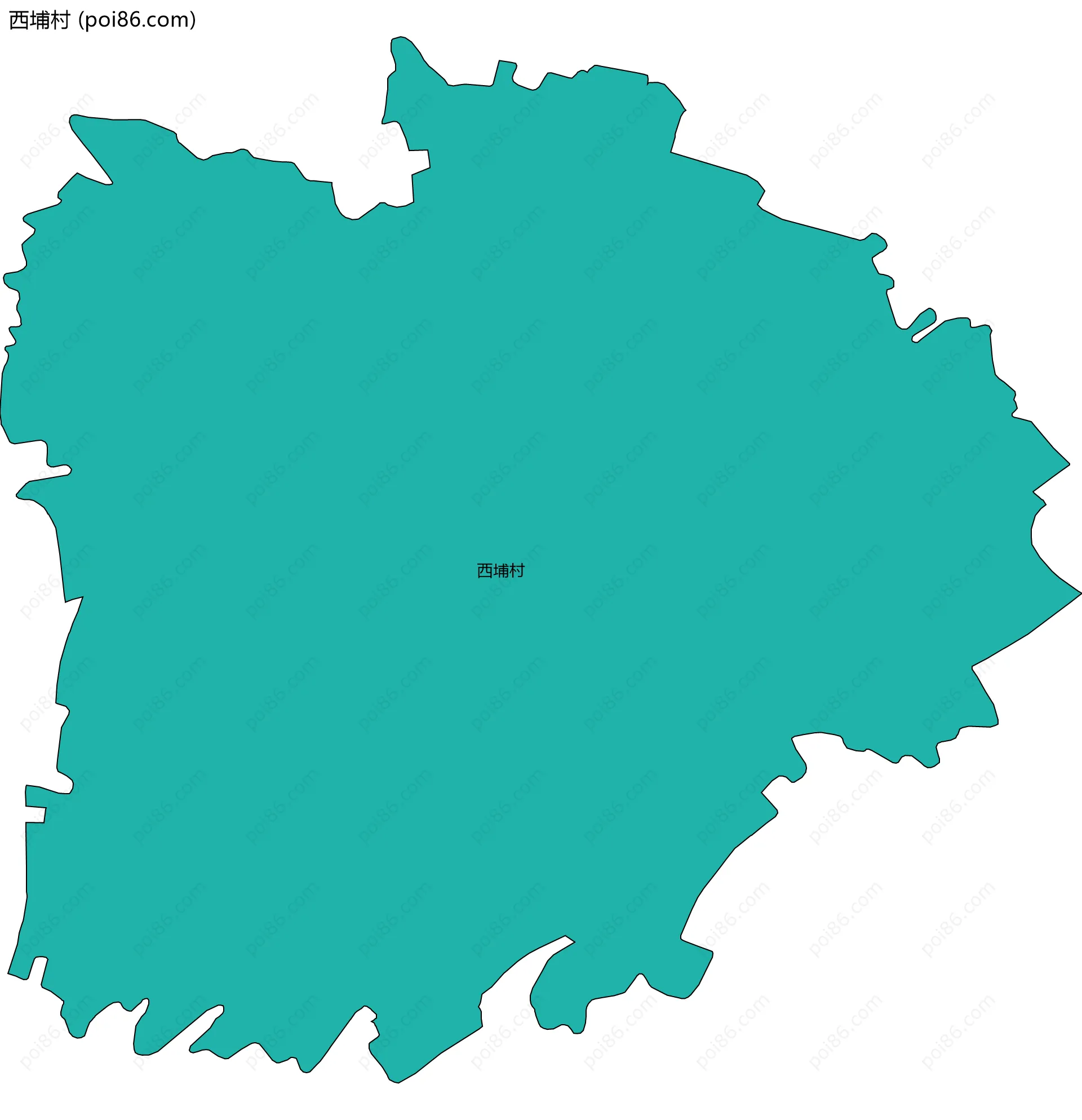 西埔村边界地图