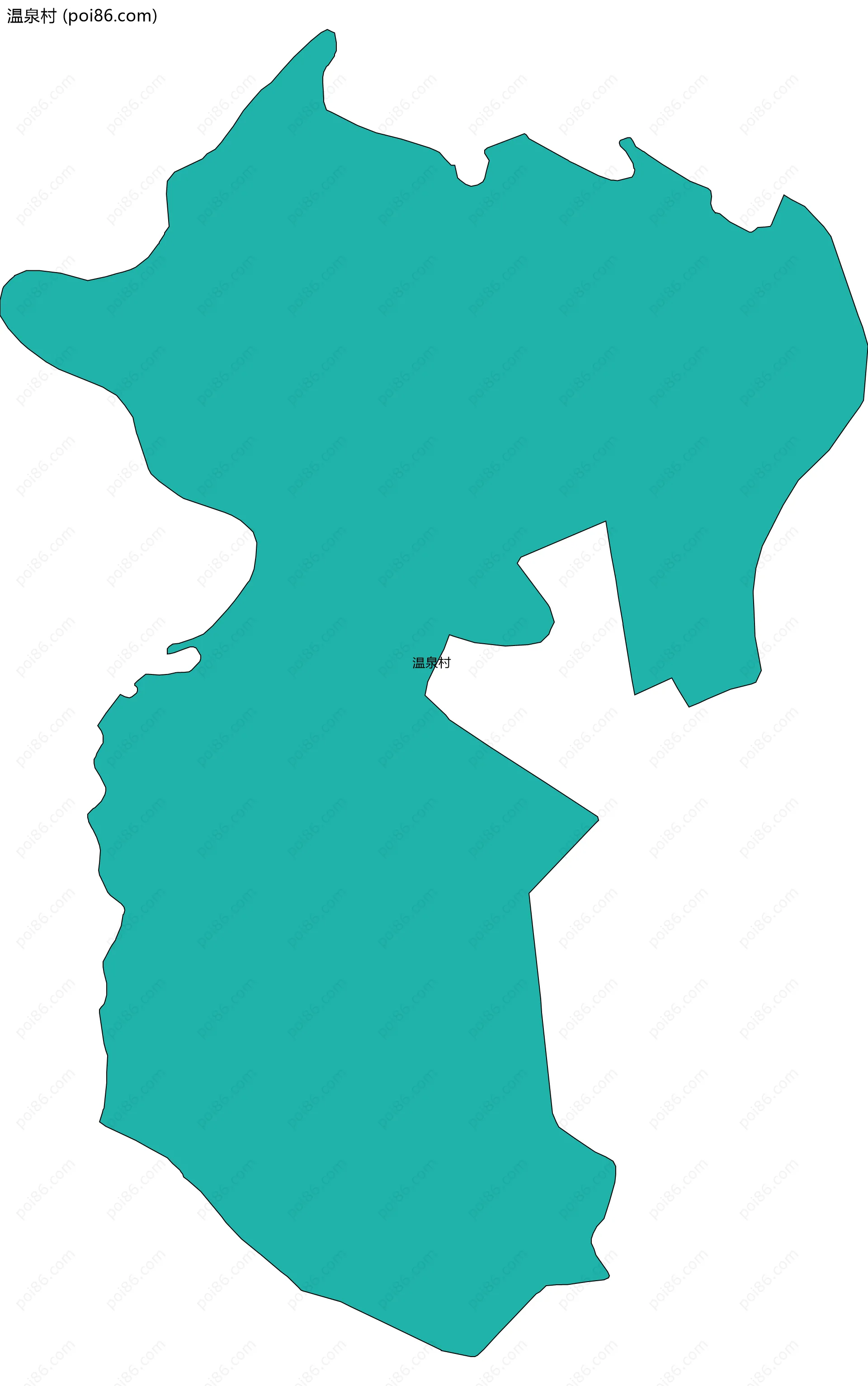 温泉村边界地图