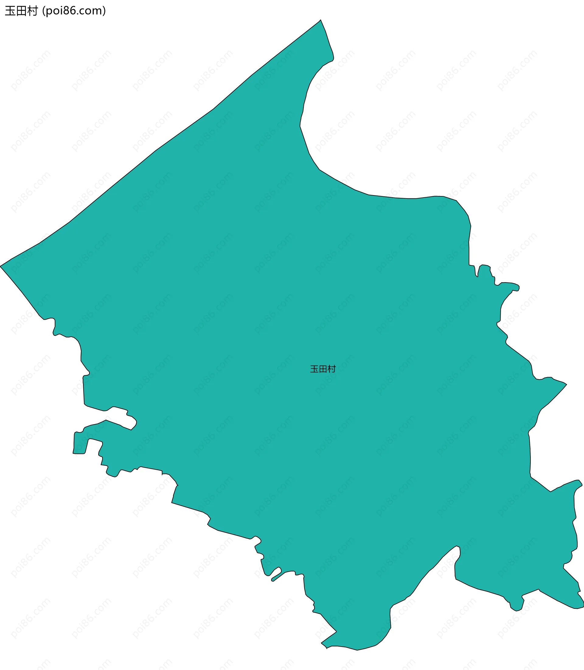 玉田村边界地图