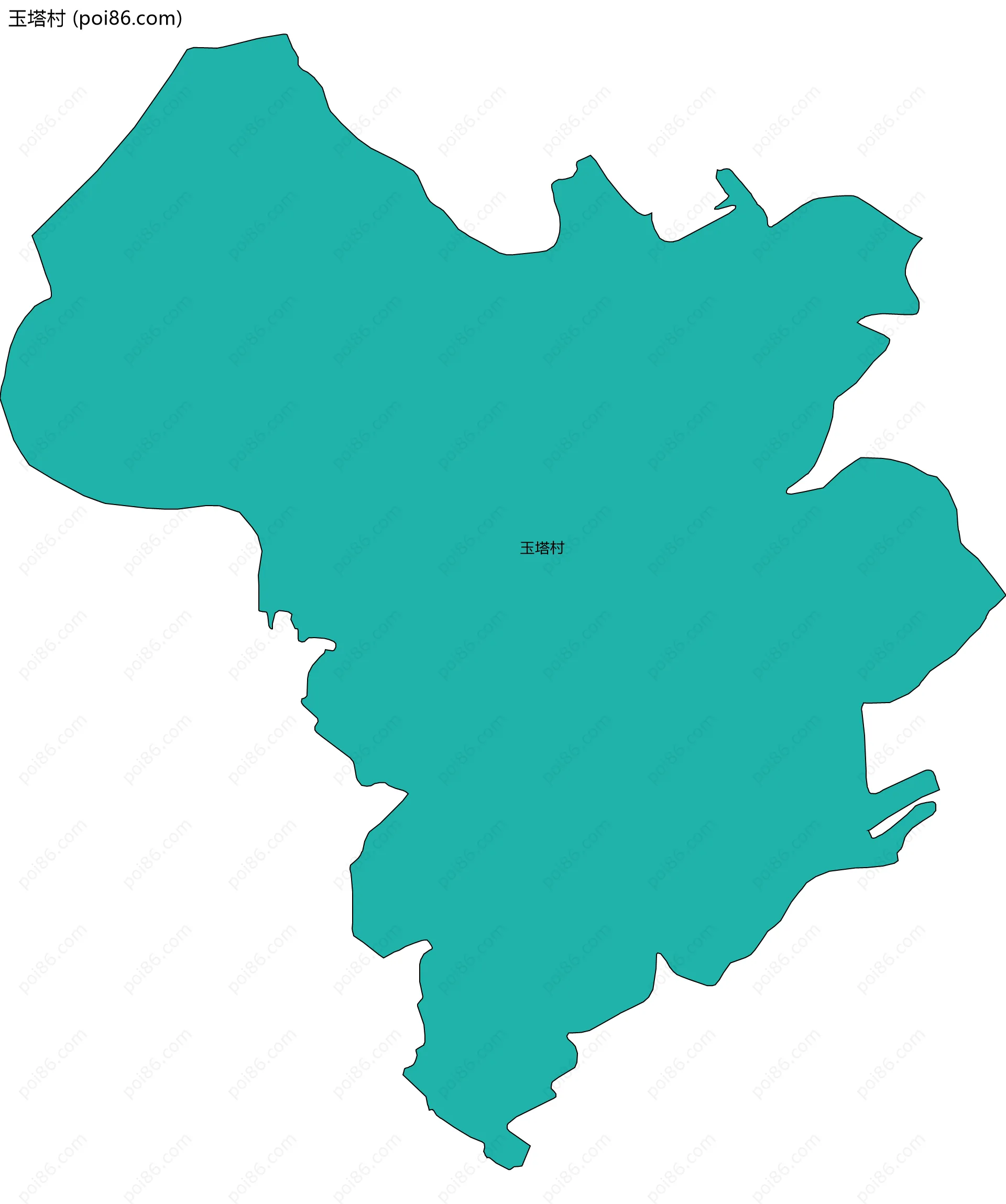 玉塔村边界地图