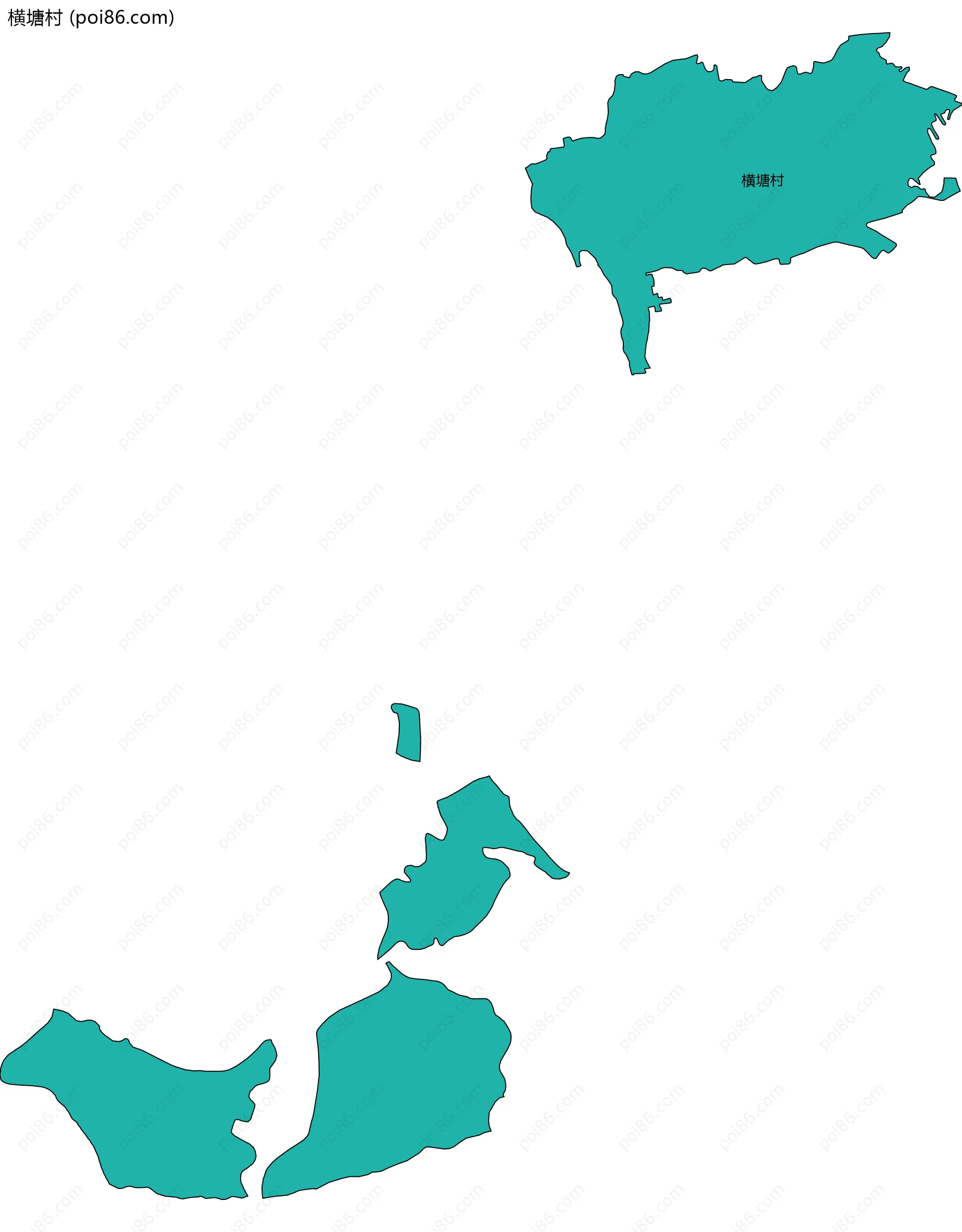 横塘村边界地图