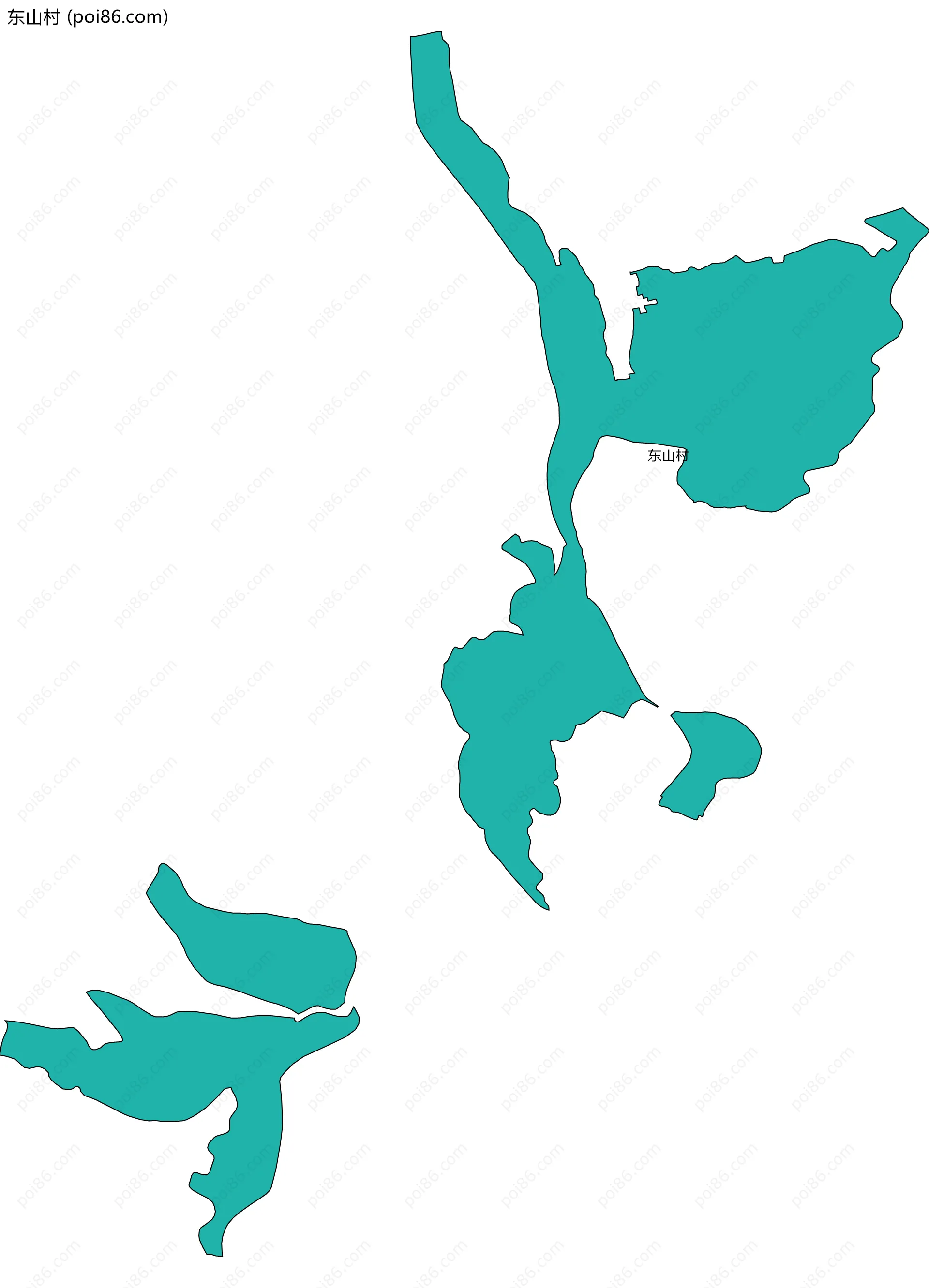 东山村边界地图