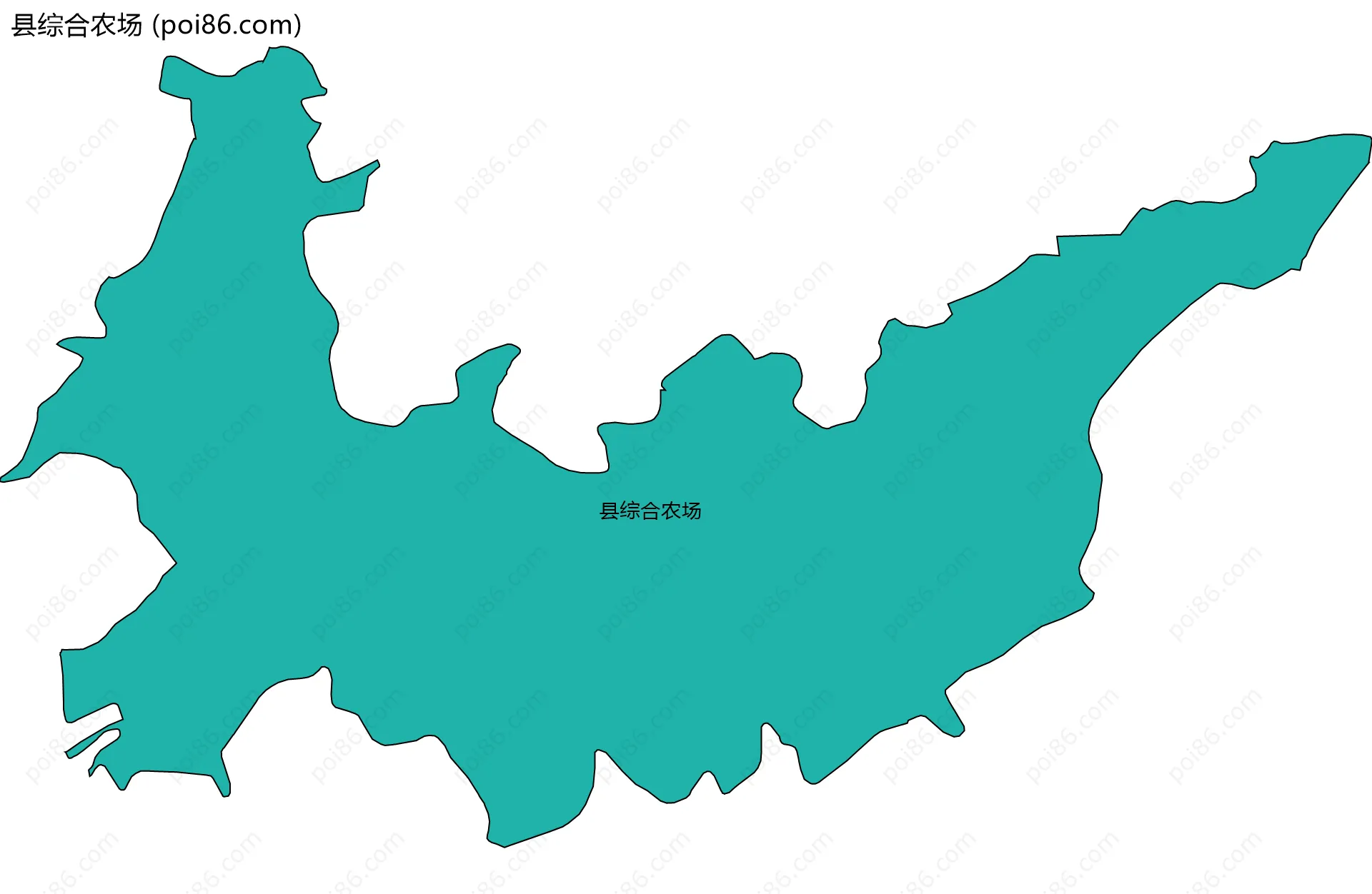 县综合农场边界地图