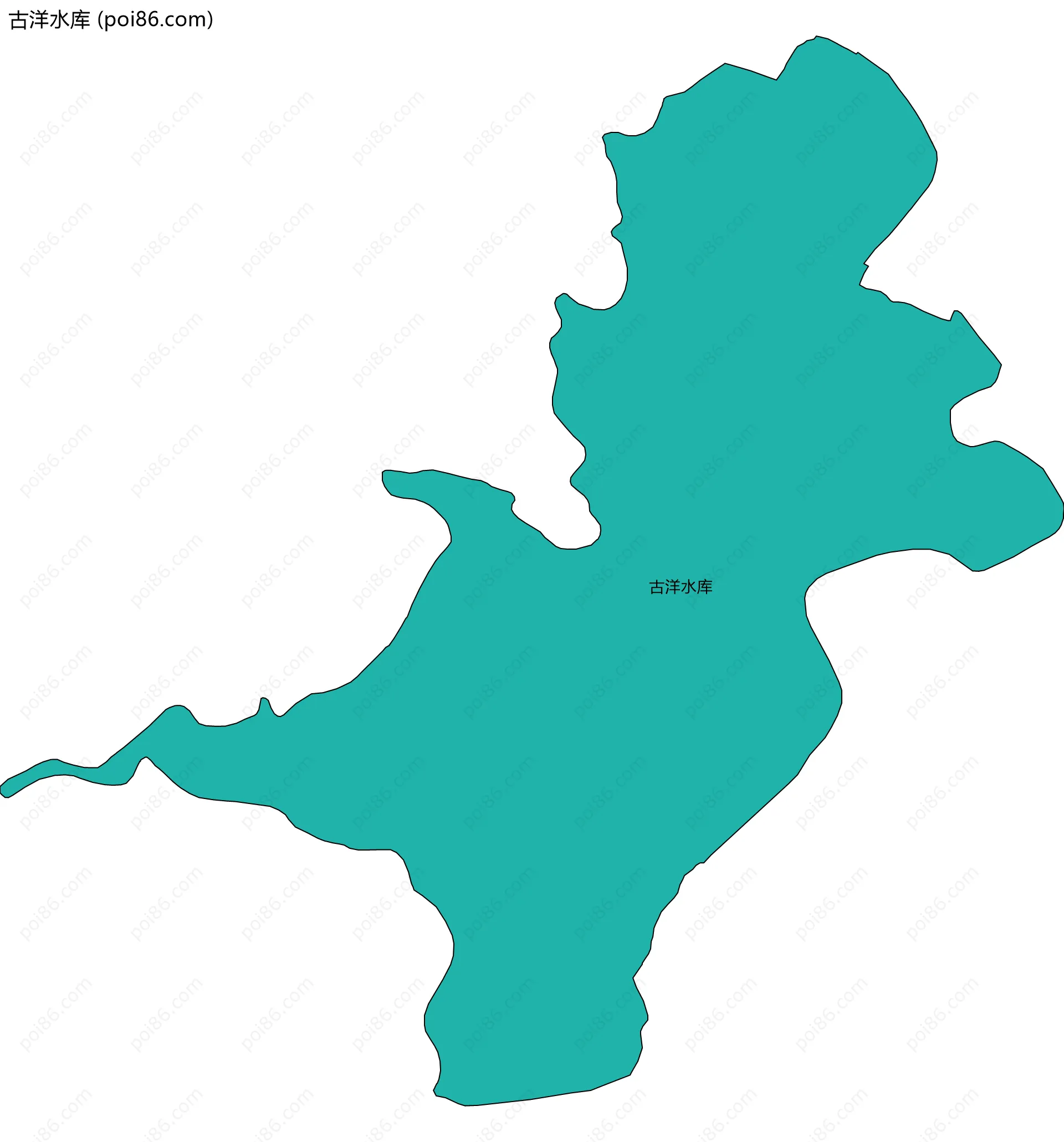 古洋水库边界地图