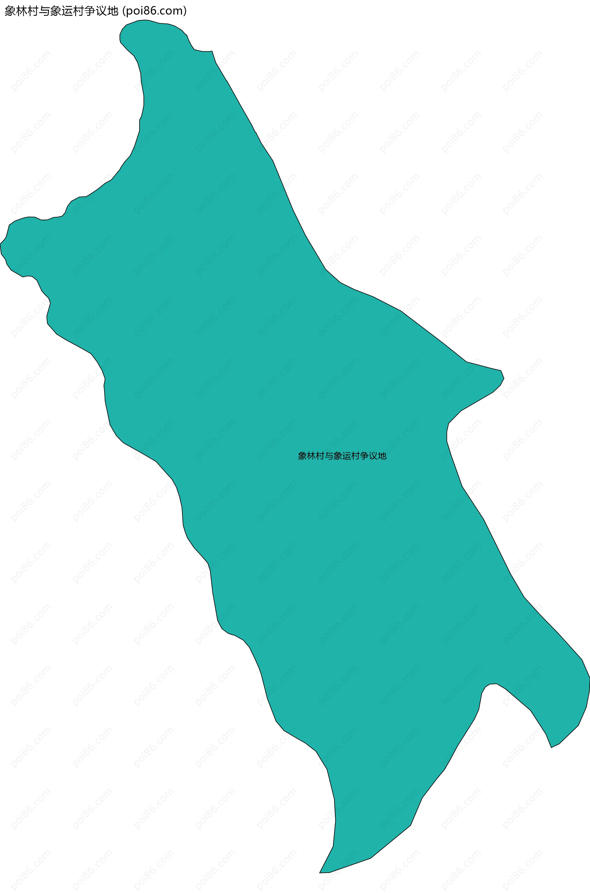 象林村与象运村争议地边界地图