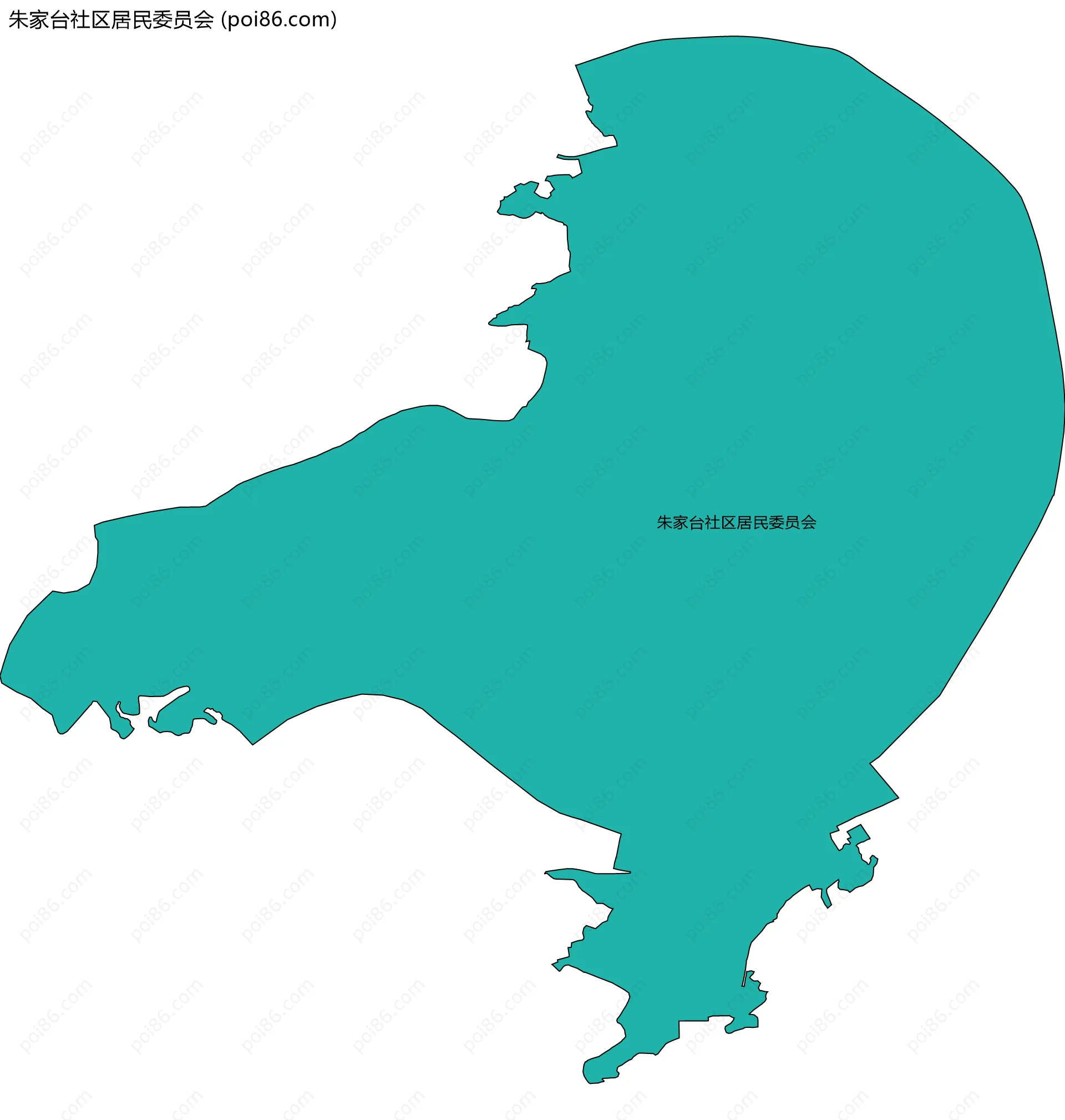 朱家台社区居民委员会边界地图