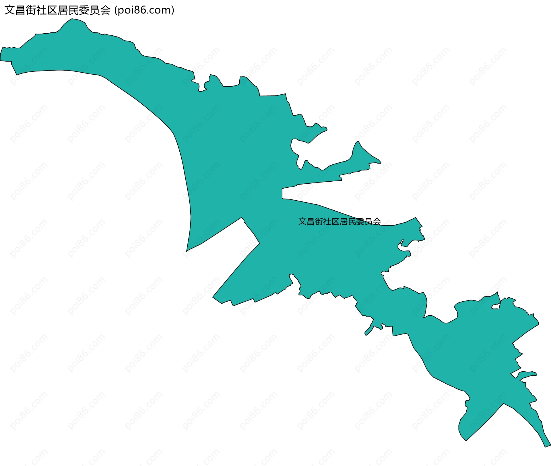文昌街社区居民委员会边界地图
