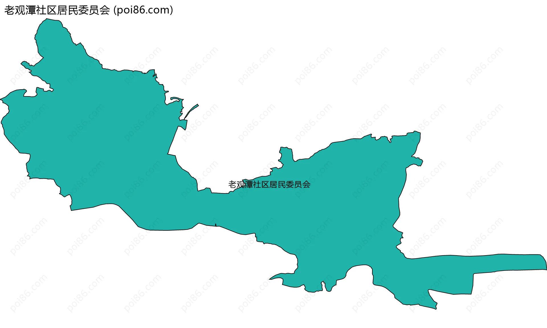 老观潭社区居民委员会边界地图