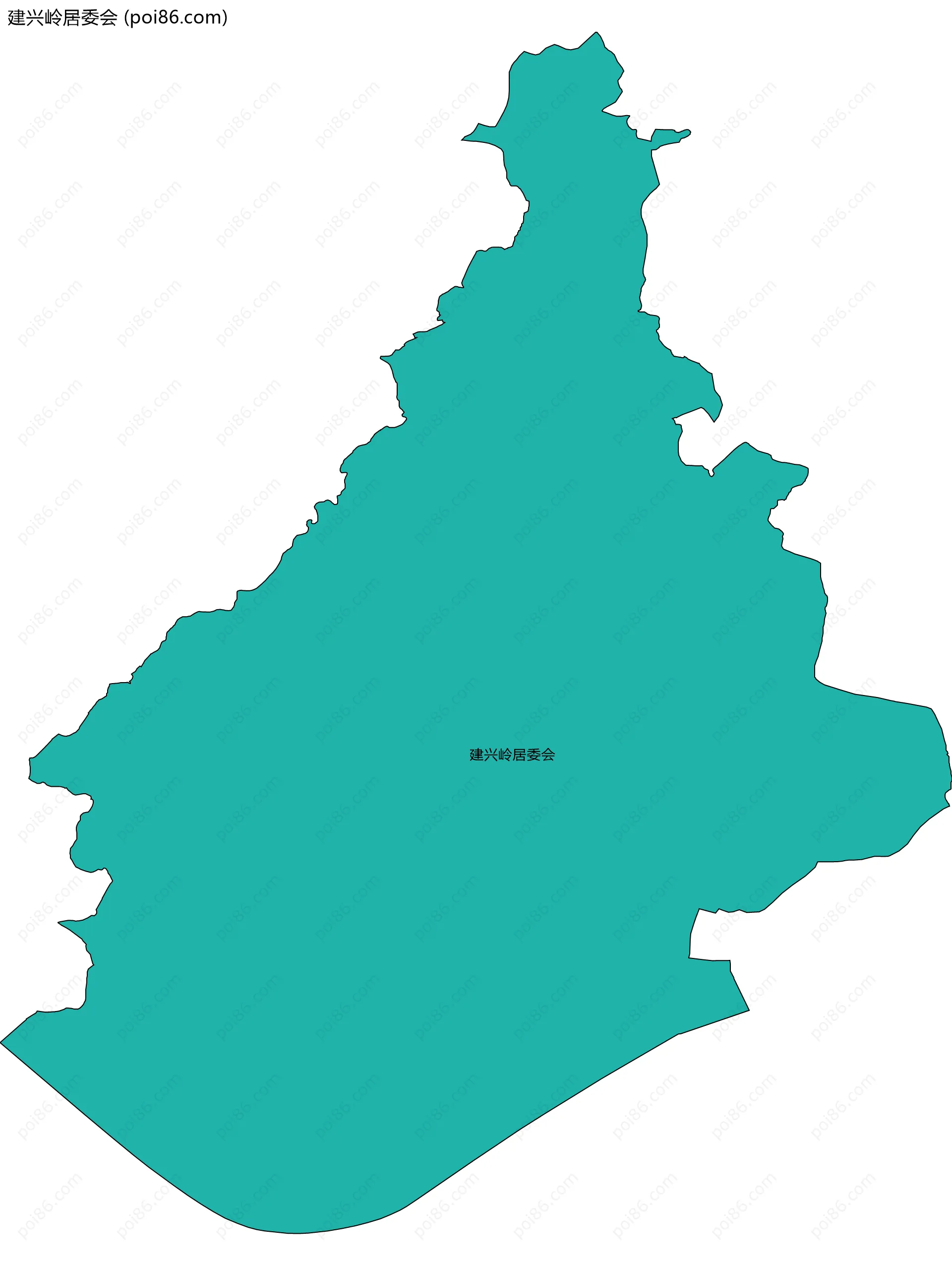 建兴岭居委会边界地图