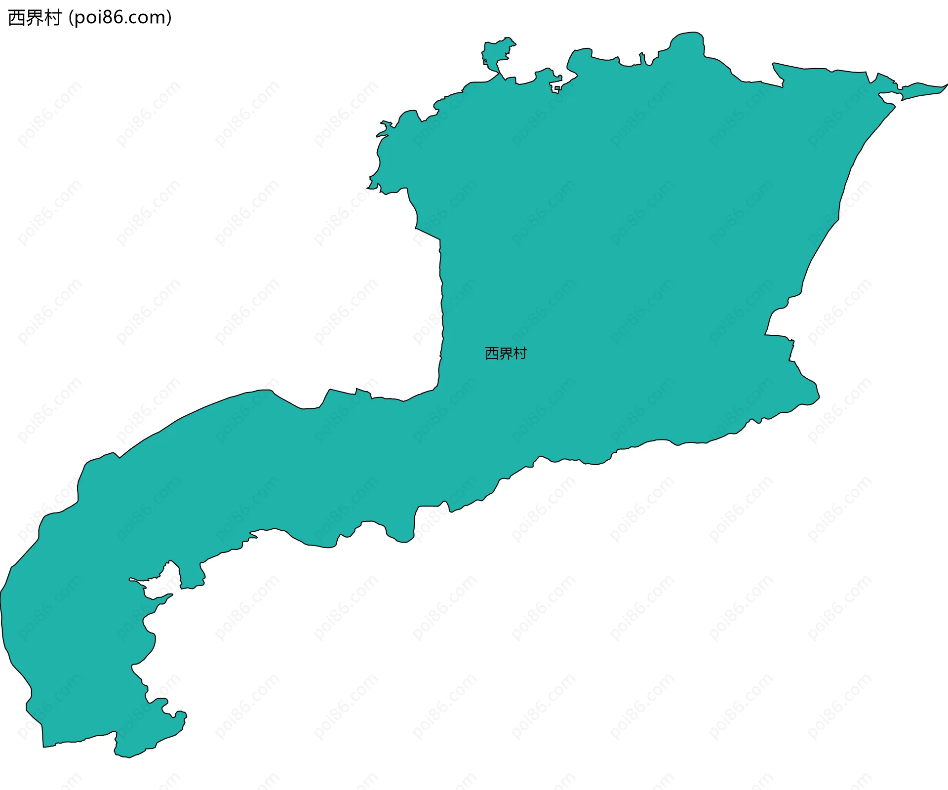西界村边界地图