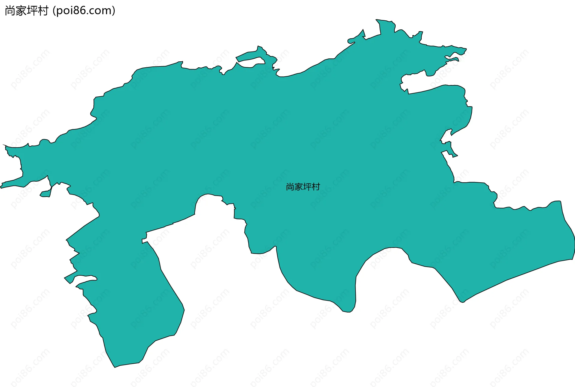 尚家坪村边界地图