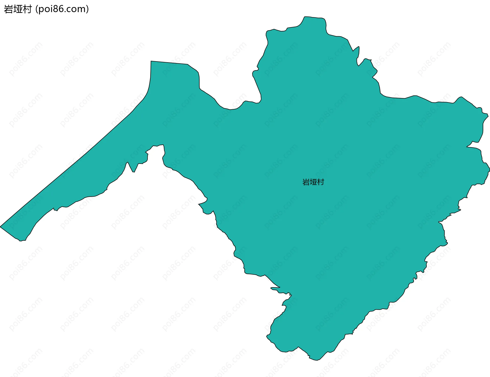 岩垭村边界地图