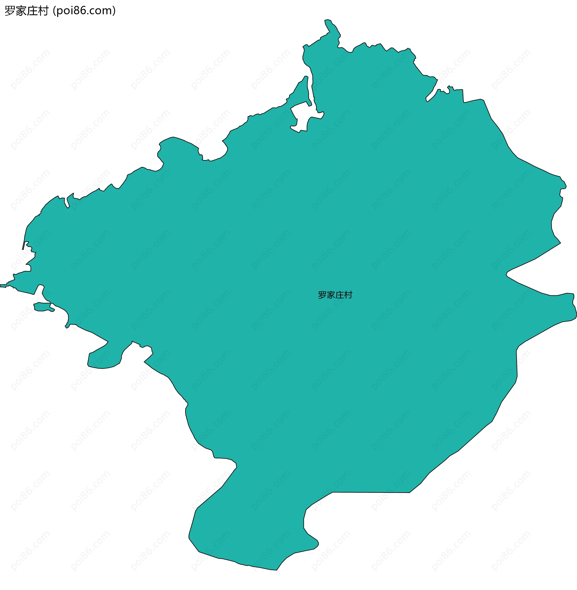 罗家庄村边界地图