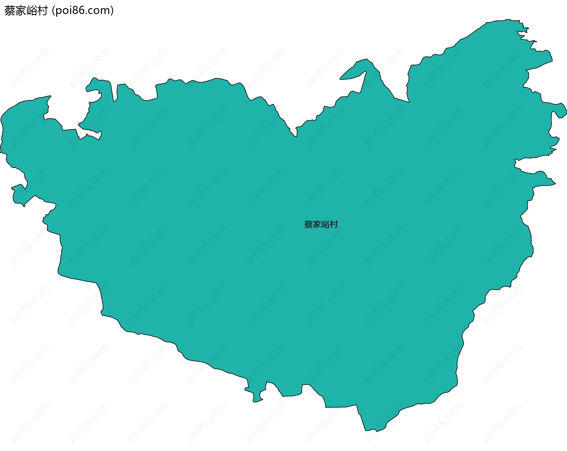 蔡家峪村边界地图