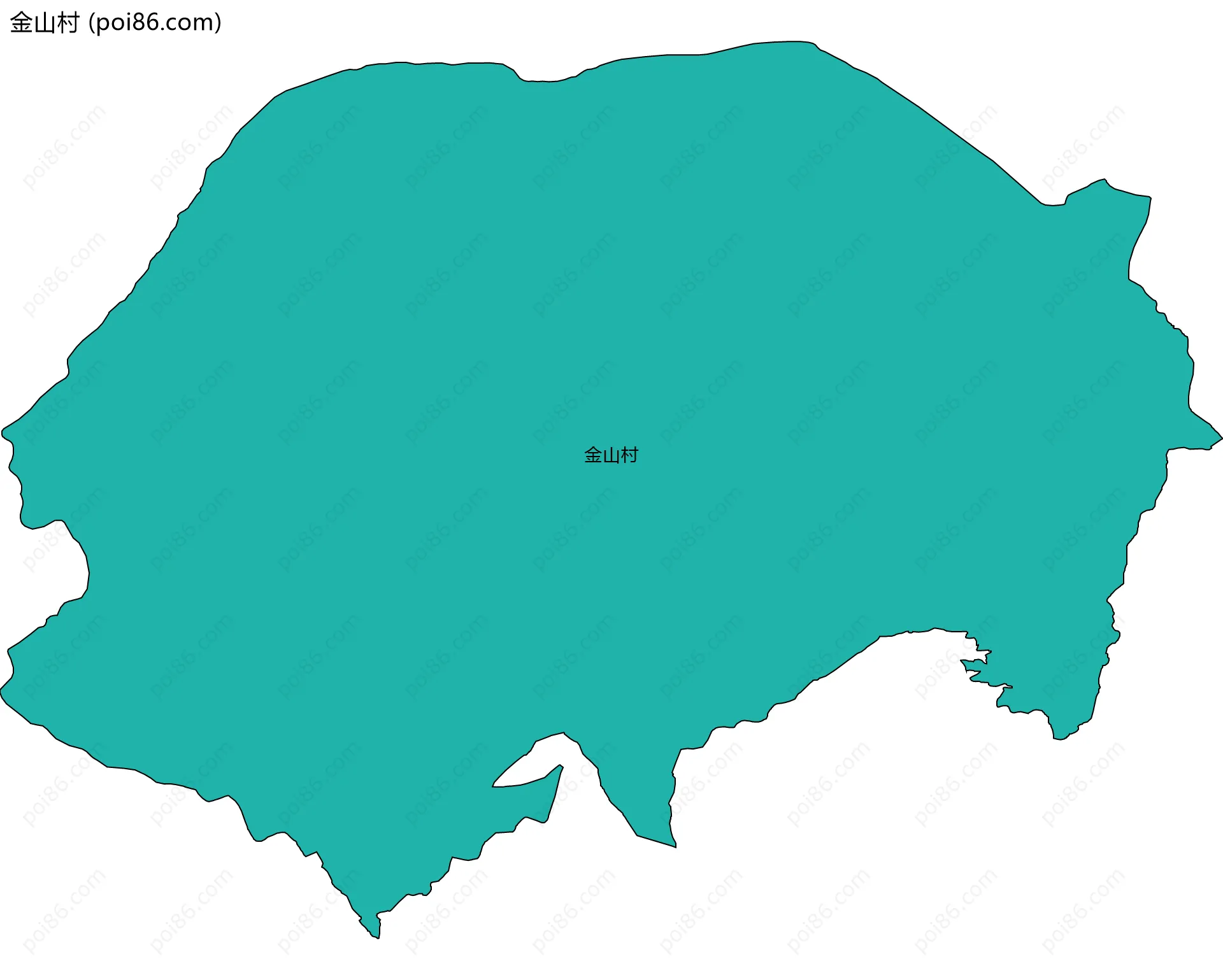 金山村边界地图