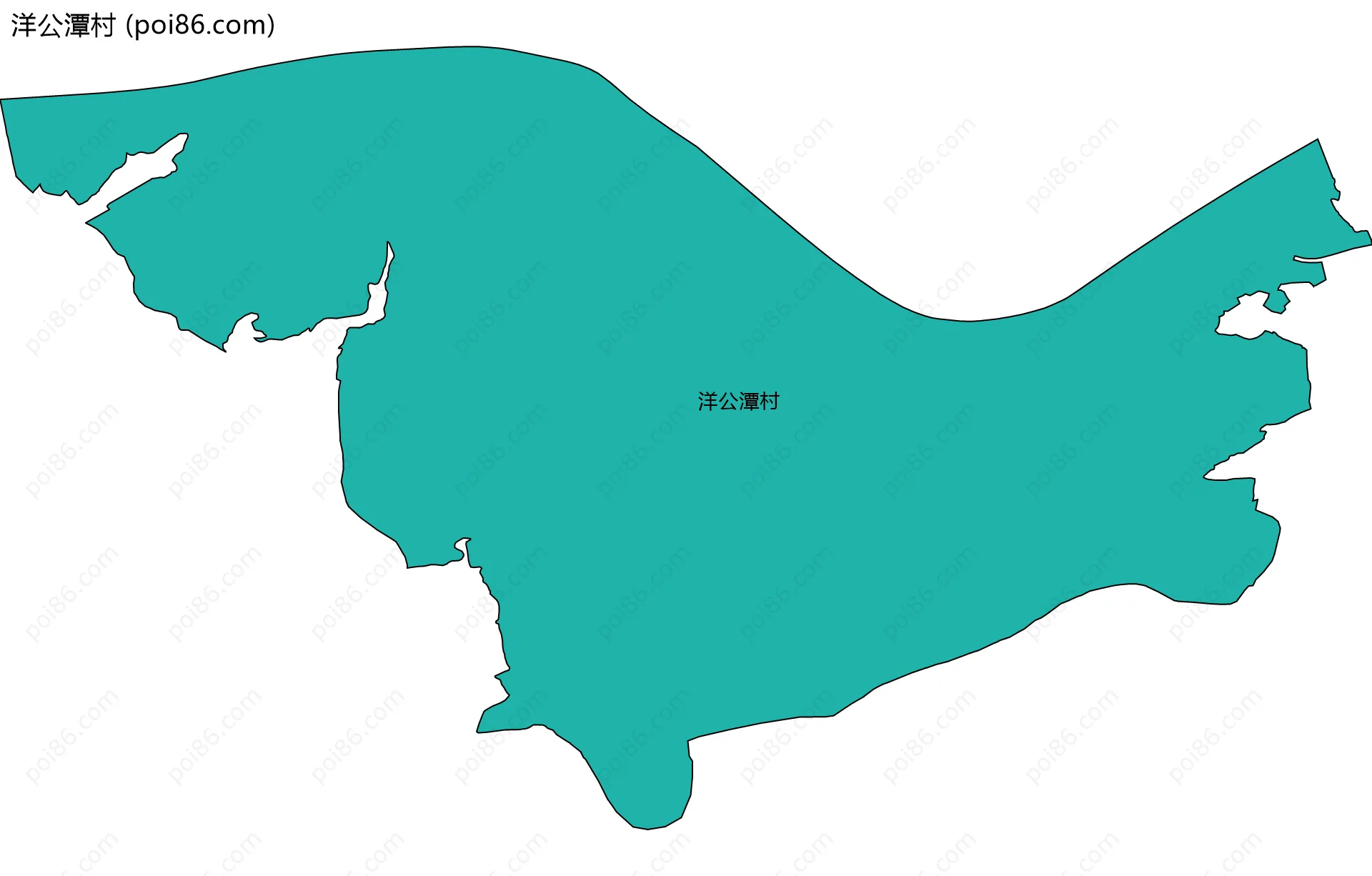 洋公潭村边界地图