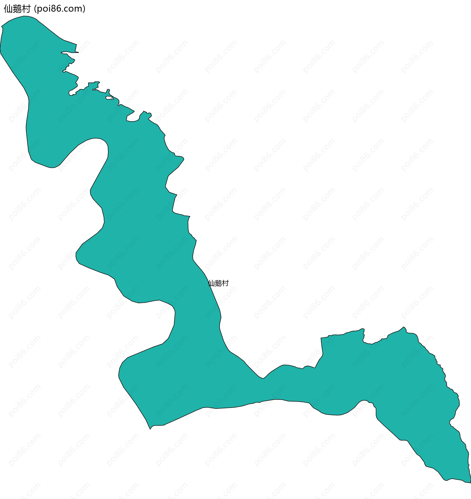 仙鹅村边界地图