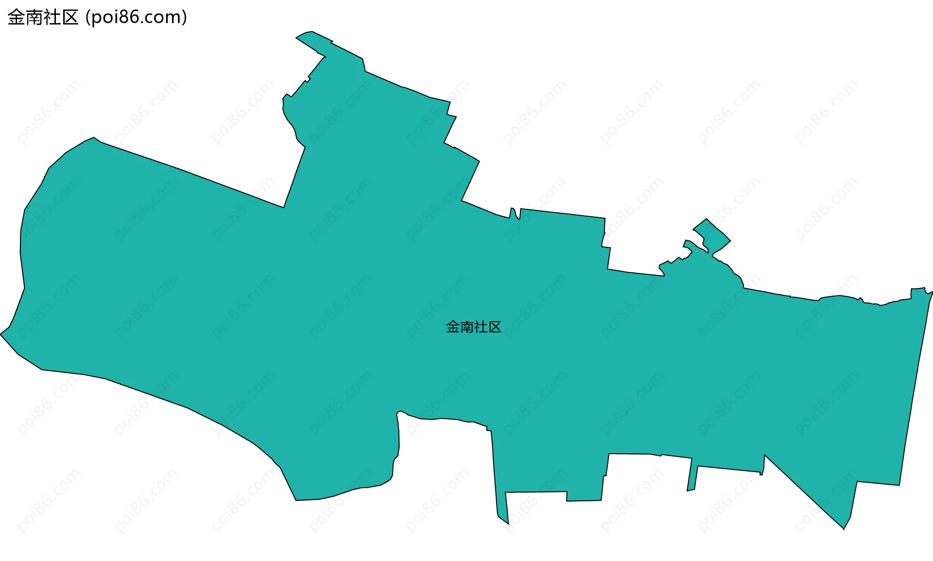 金南社区边界地图