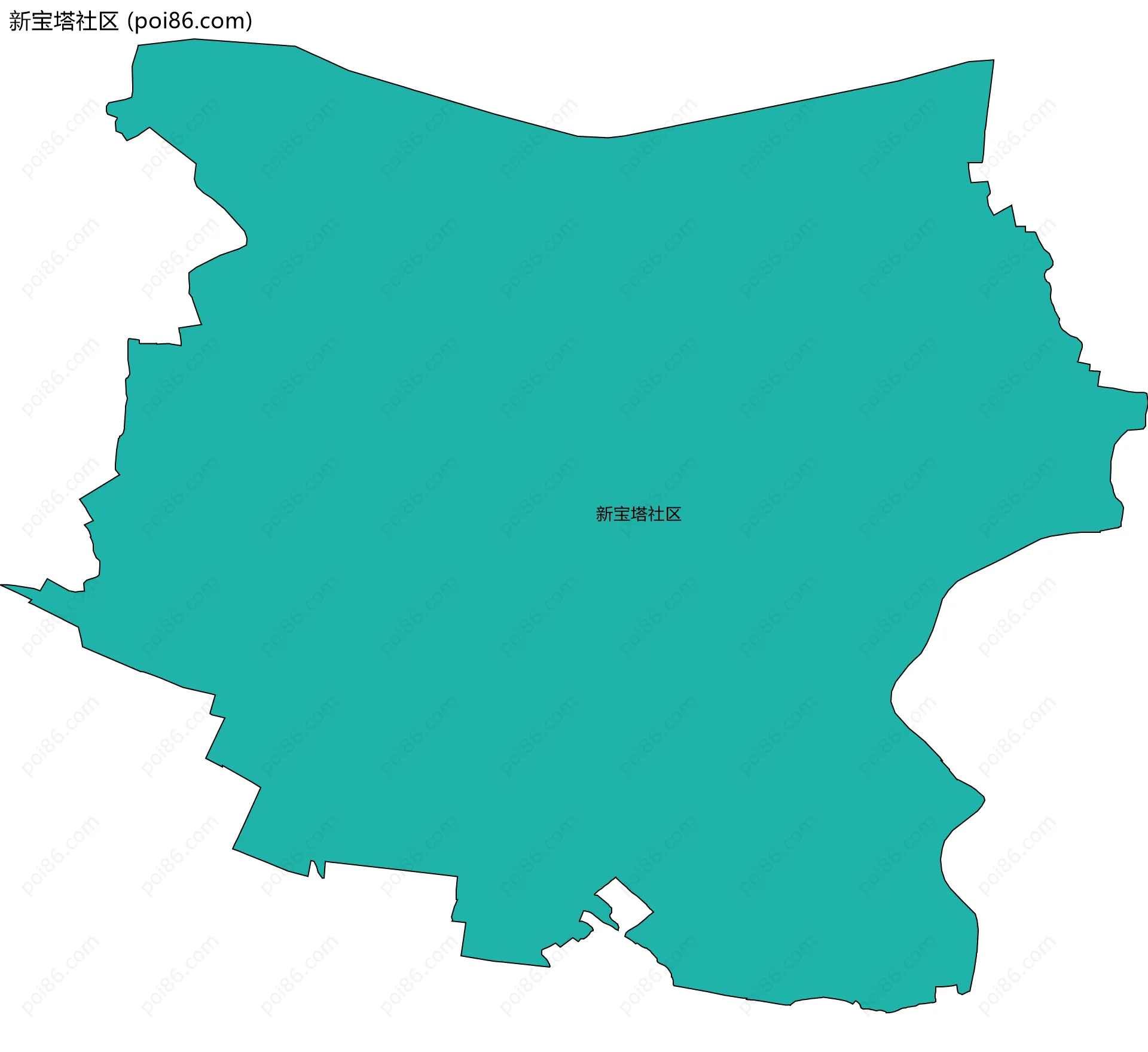 新宝塔社区边界地图