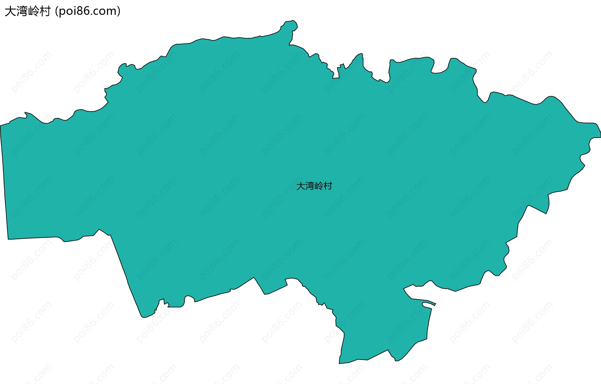 大湾岭村边界地图