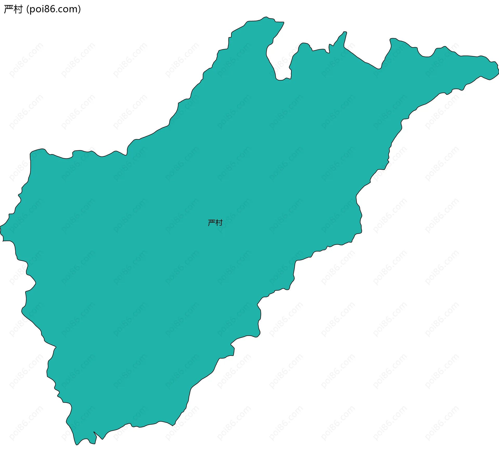 严村边界地图