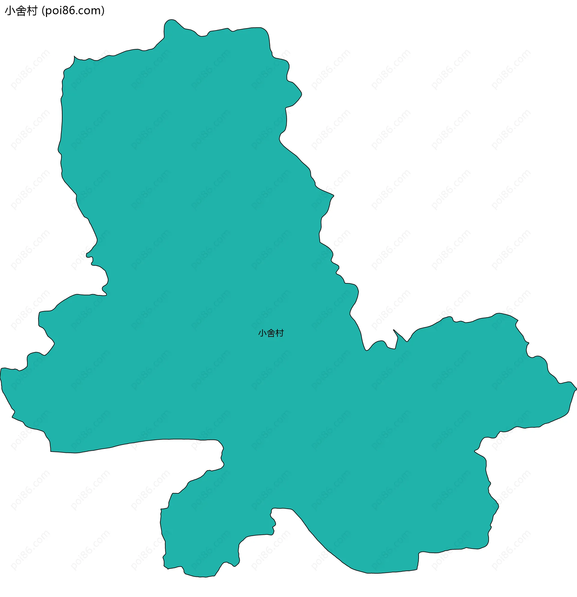 小舍村边界地图