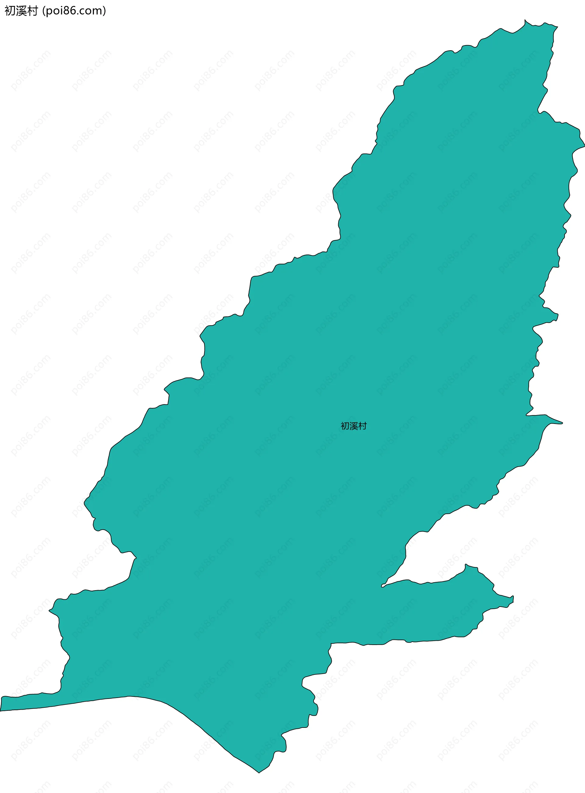 初溪村边界地图