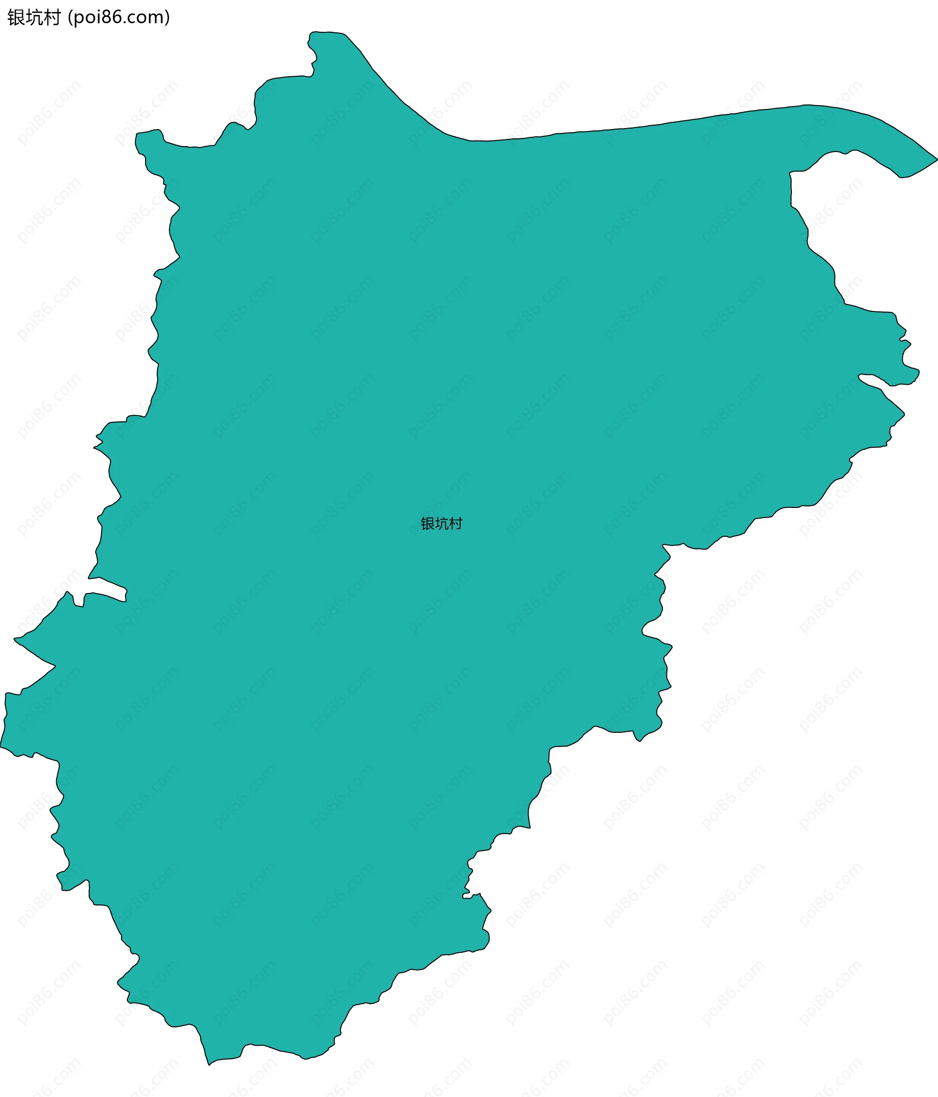 银坑村边界地图