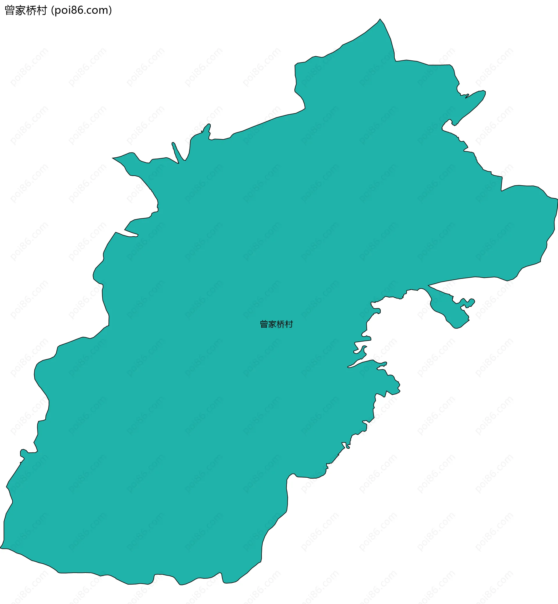 曾家桥村边界地图