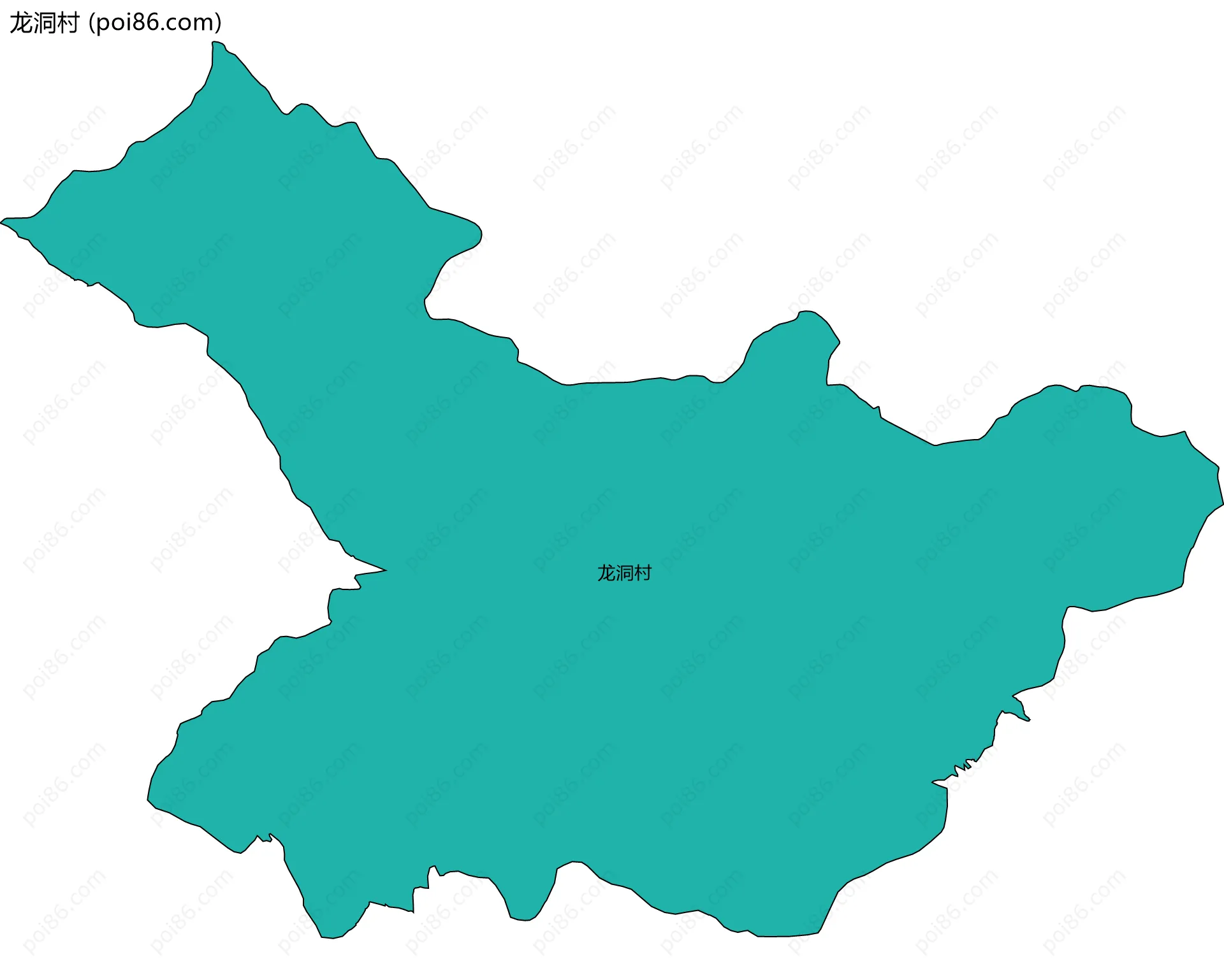龙洞村边界地图