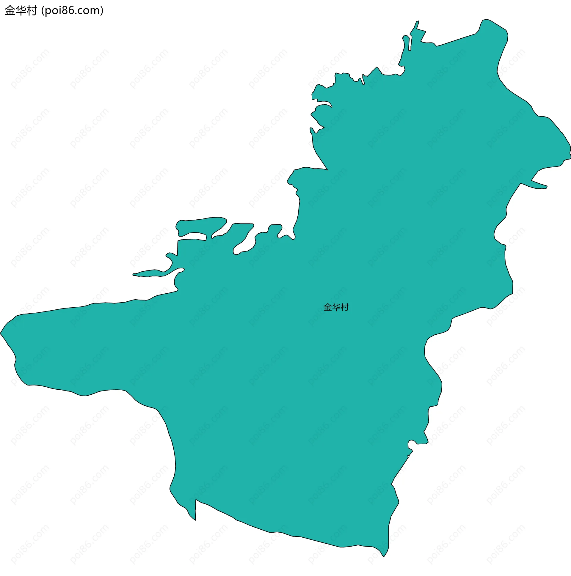金华村边界地图