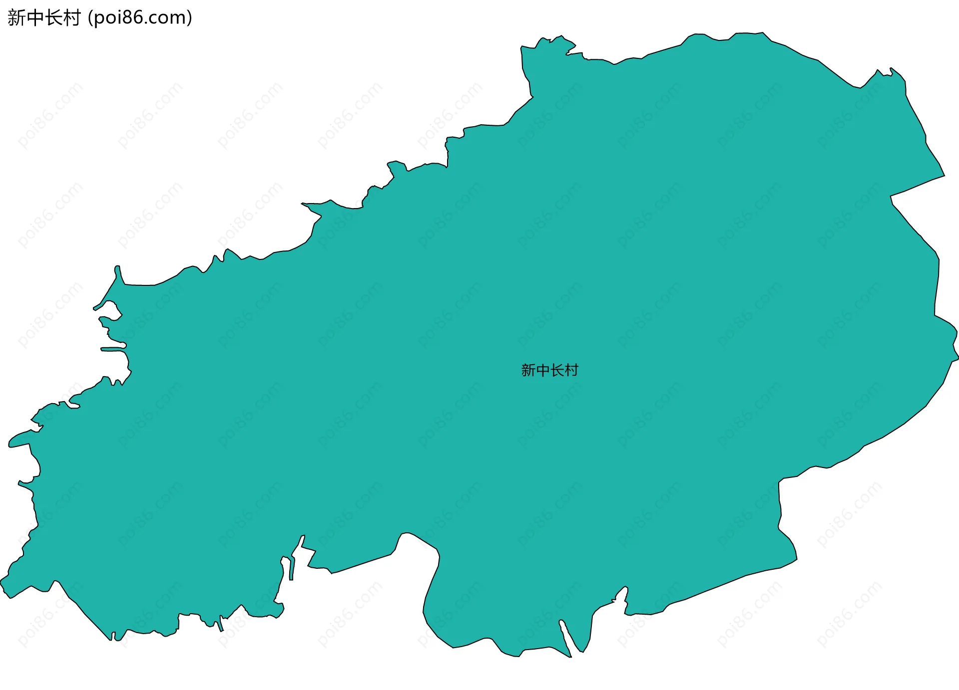 新中长村边界地图