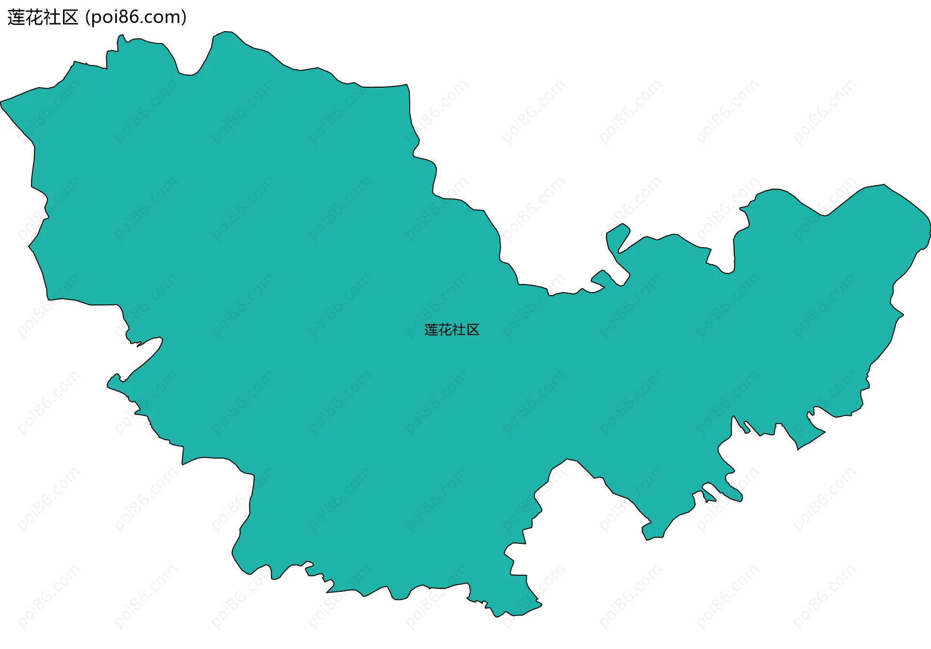 莲花社区边界地图