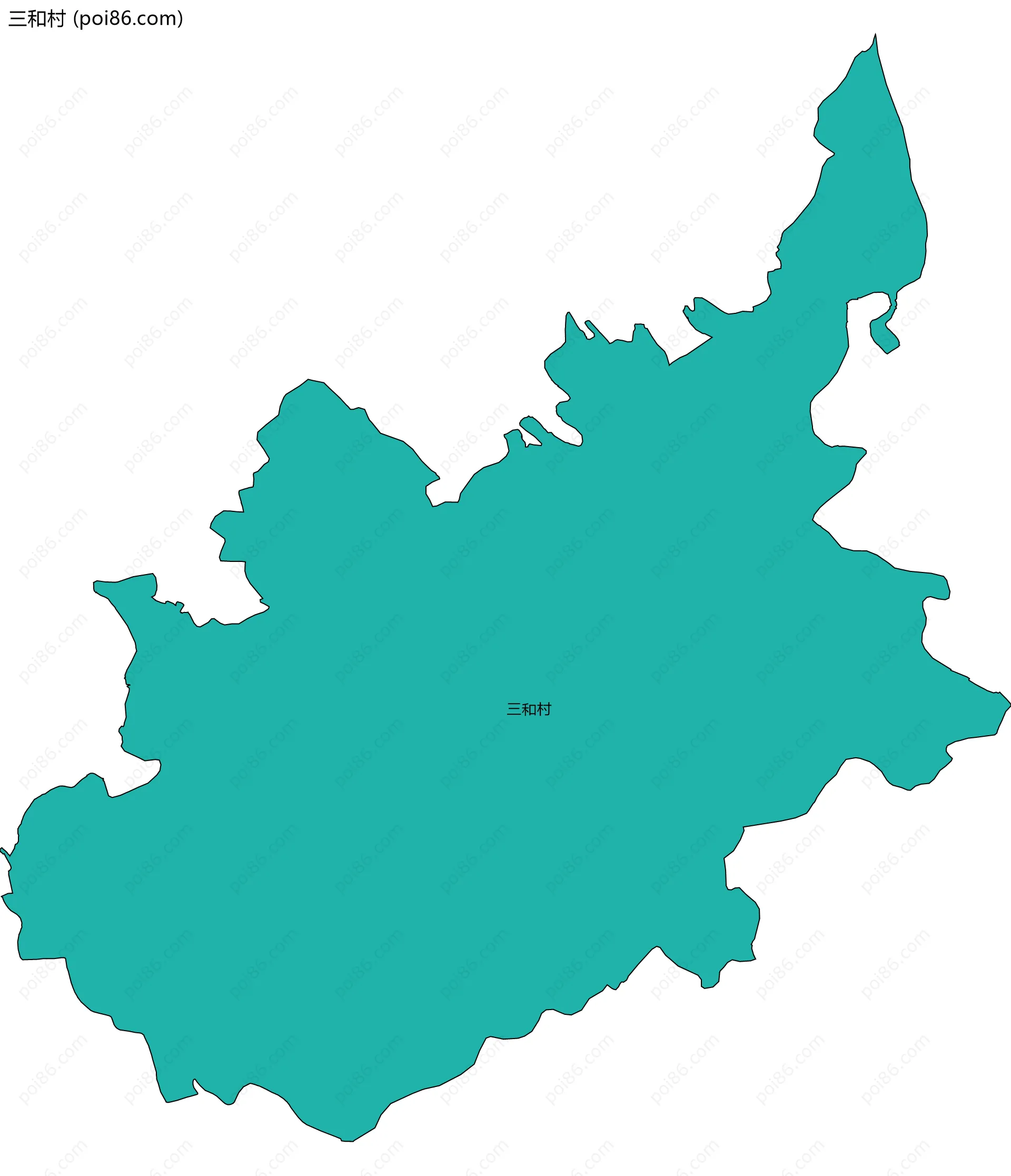 三和村边界地图