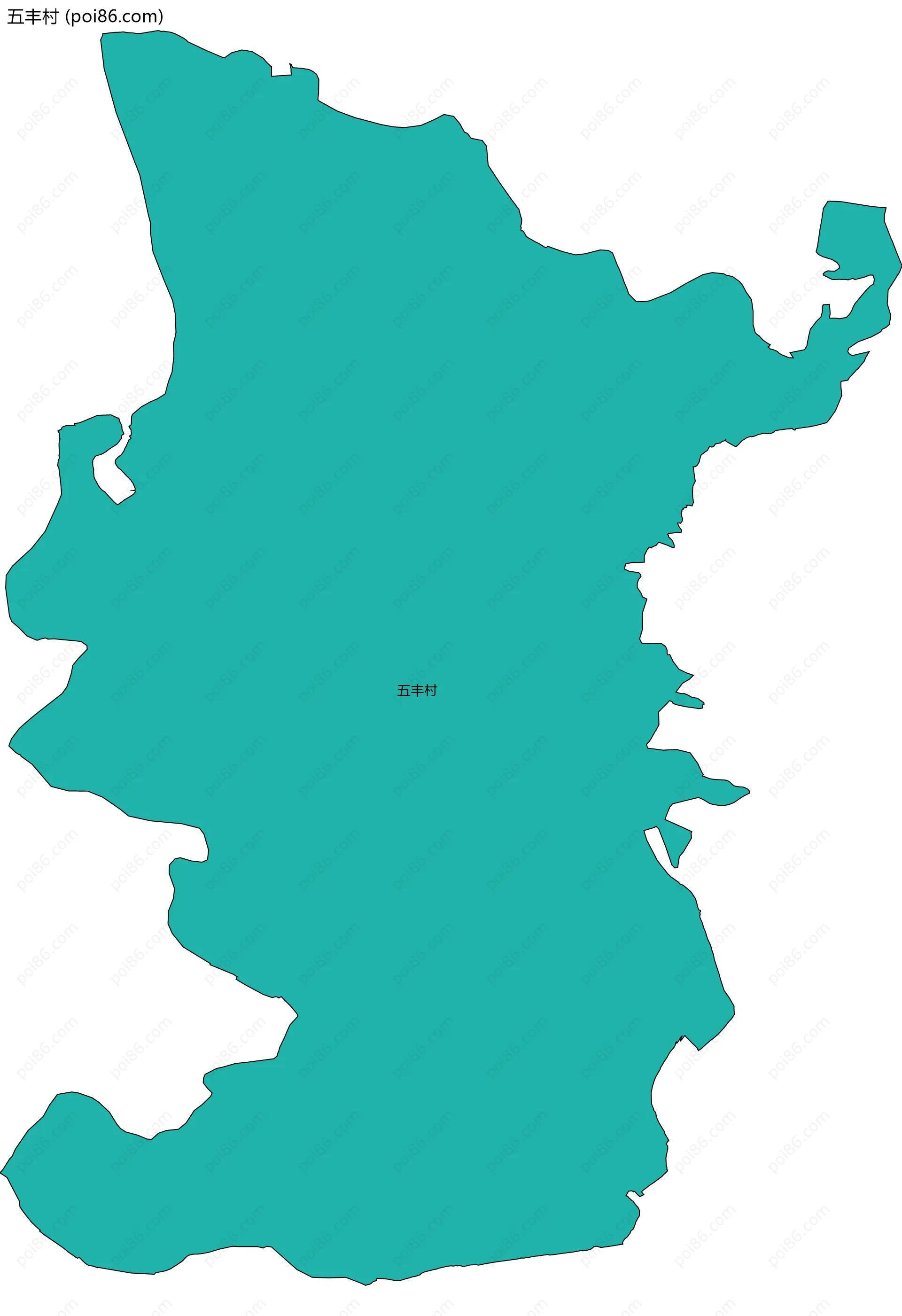 五丰村边界地图